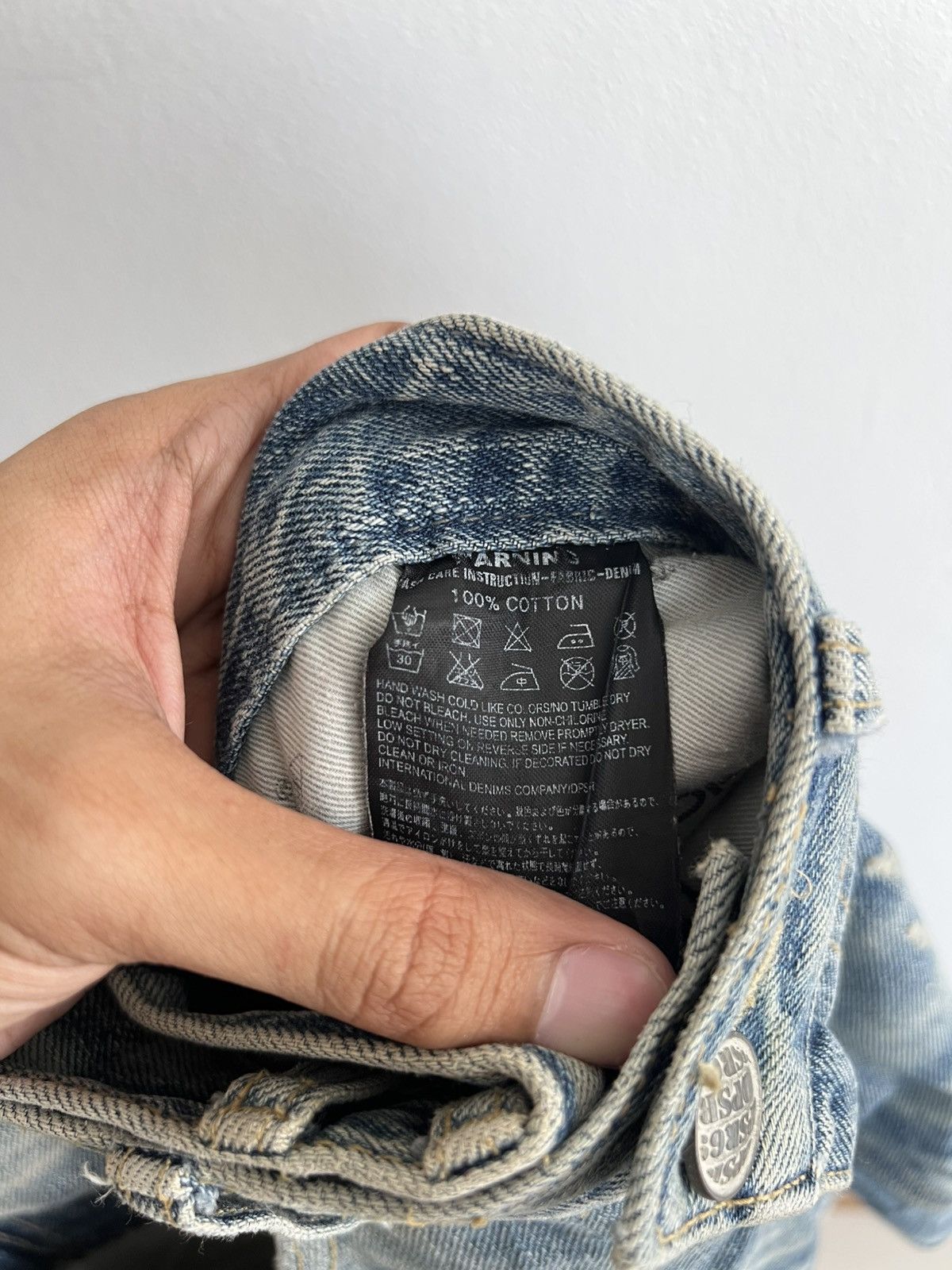 Vintage Thrashed Vintage Repair Denim Pants like Number(n)ine Size US 33 - 6 Thumbnail