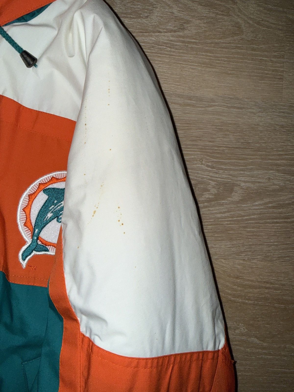 Nutmeg Vintage 90’s Miami Dolphins Nutmeg by Campri Puffer Jacket Size US XL / EU 56 / 4 - 7 Thumbnail