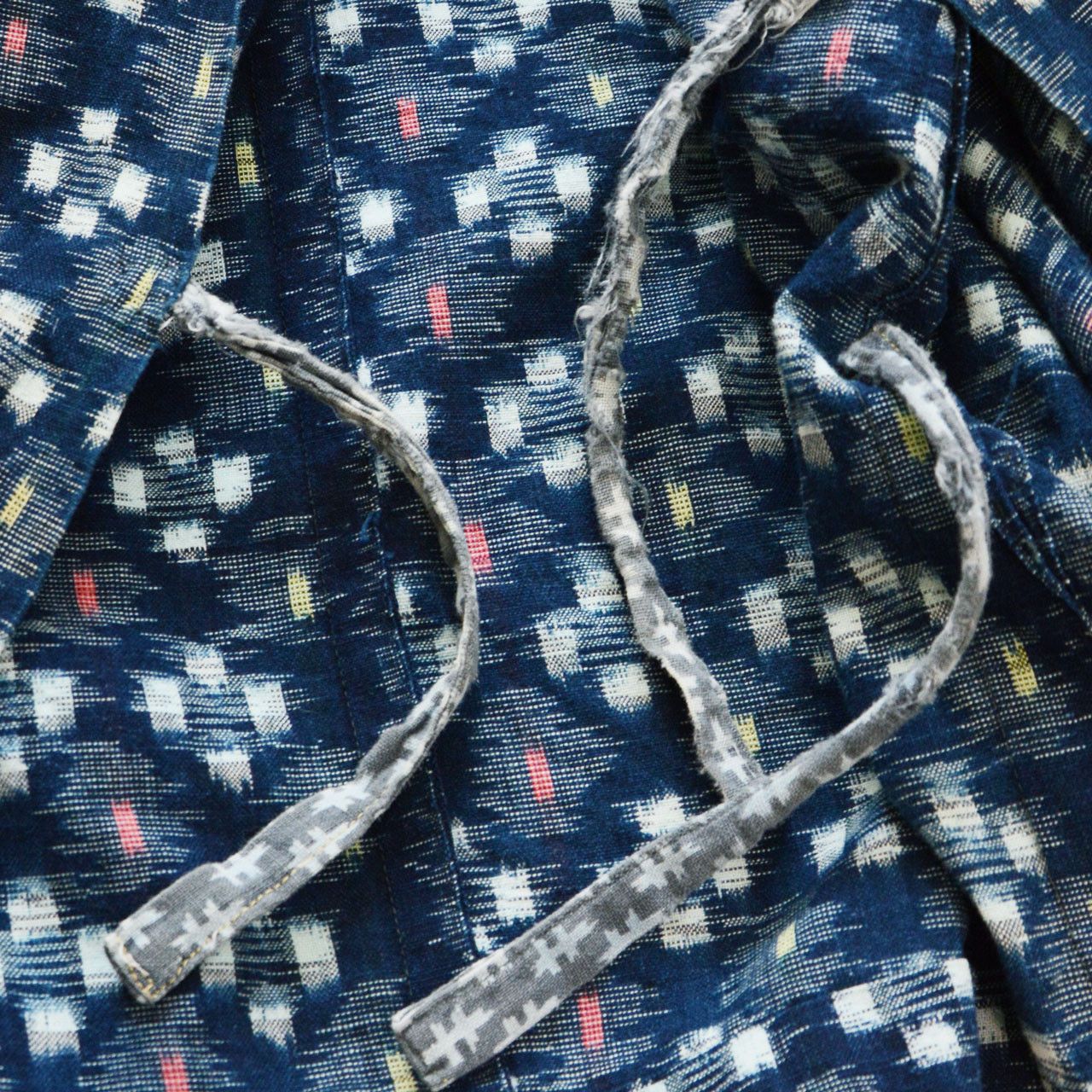 Other Vintage Japanese Noragi Jacket Indigo Kasuri Cotton Tenugui Size M / US 6-8 / IT 42-44 - 7 Thumbnail
