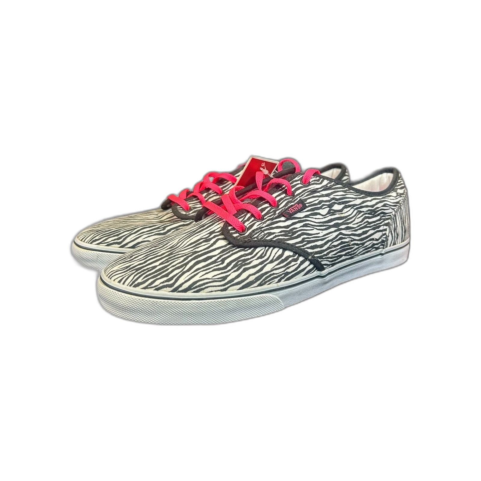 Vans Vans Lo Pro White/Black Zebra Print Skate Canvas Shoes Women Size US 10 / EU 43 - 5 Thumbnail