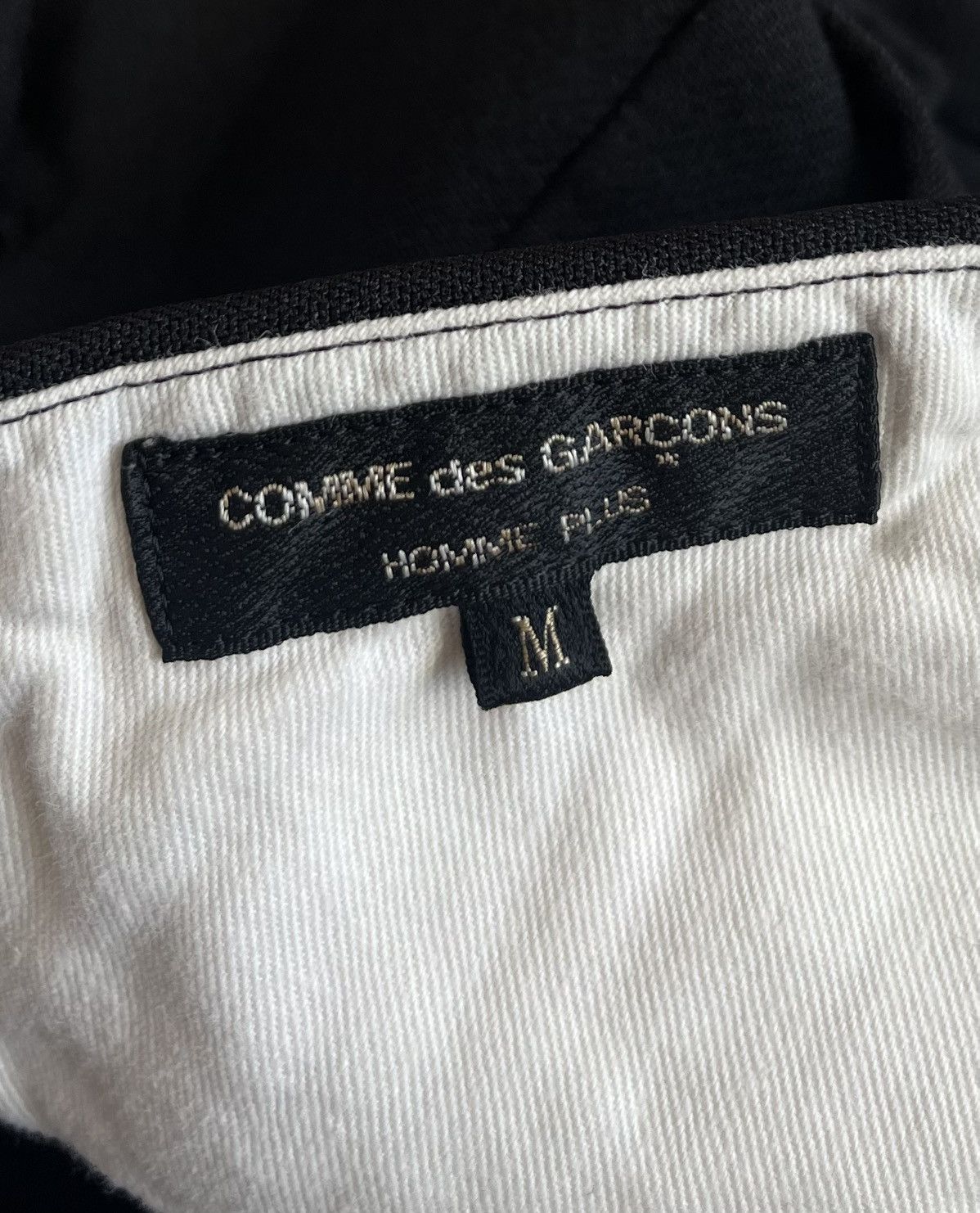 Comme des Garcons Cdg homme plus black cuffed straight trousers Size US 33 - 3 Thumbnail