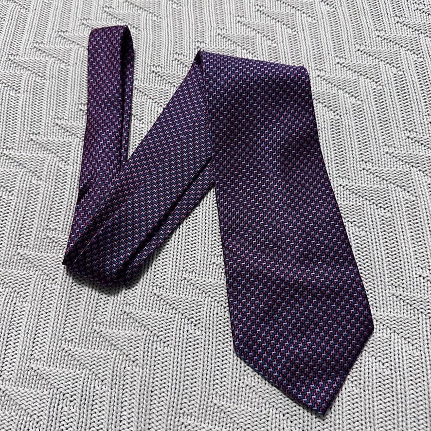 Barneys New York Barneys navy micro herringbone Italian silk tie Size ONE SIZE - 1 Thumbnail