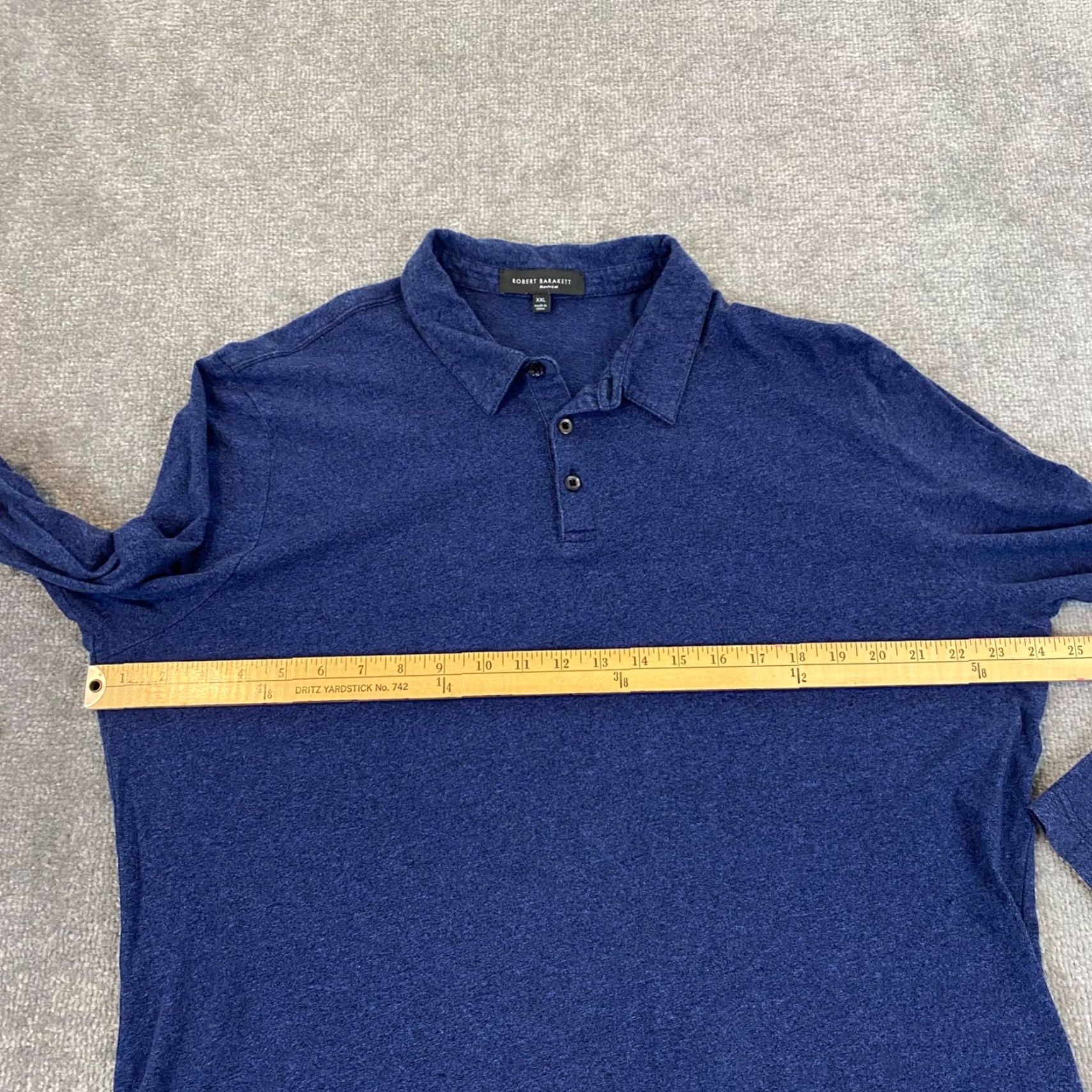 Vintage Robert Barakett Polo Mens 2XL Blue Golf Shirt Montreal Designer Long Sleeve Size US XXL / EU 58 / 5 - 5 Thumbnail