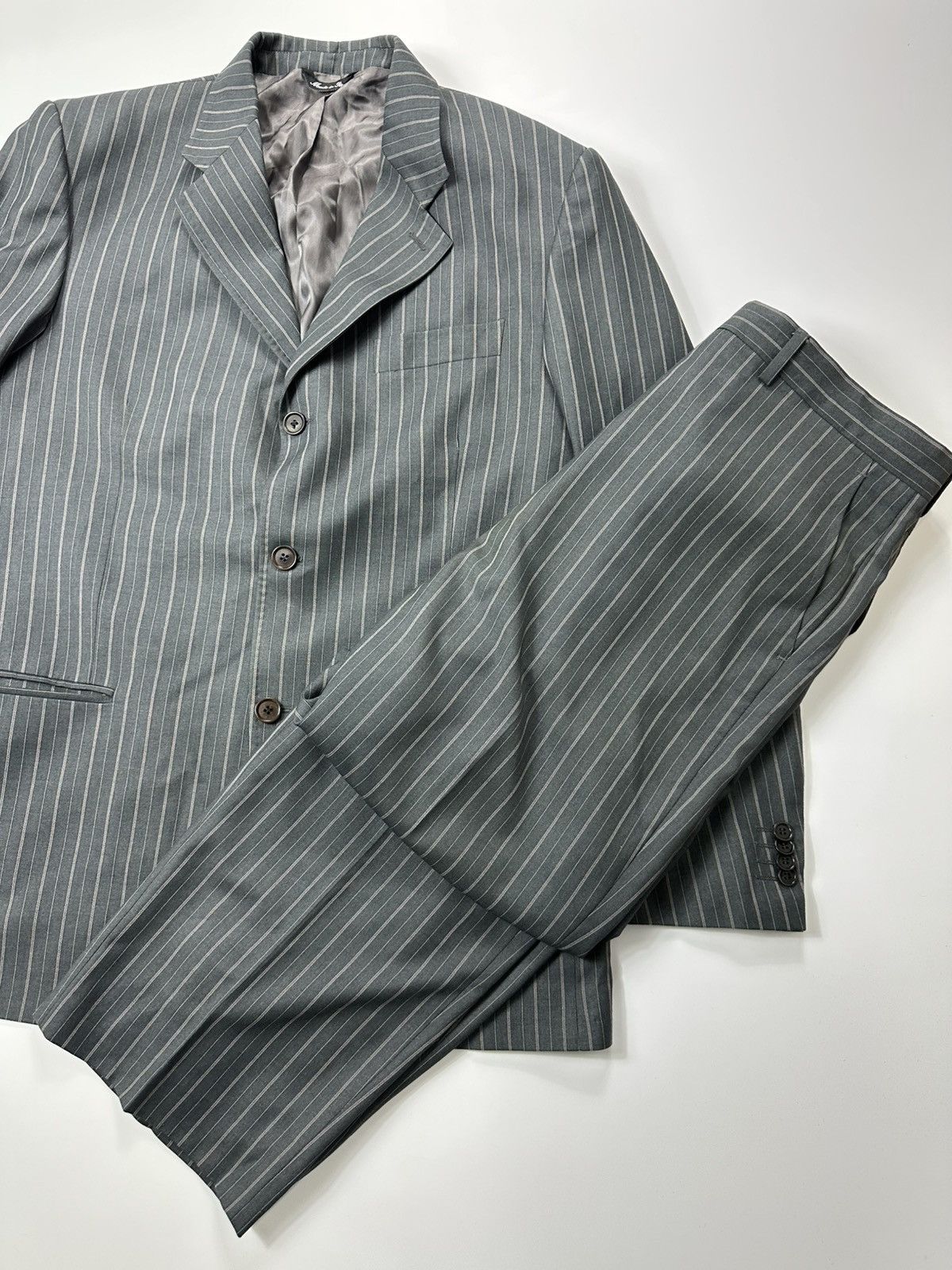 Ermenegildo Zegna Ermenegildo Zegna Tesuto Wool Suit Gray Vintage Size 42R - 5 Thumbnail