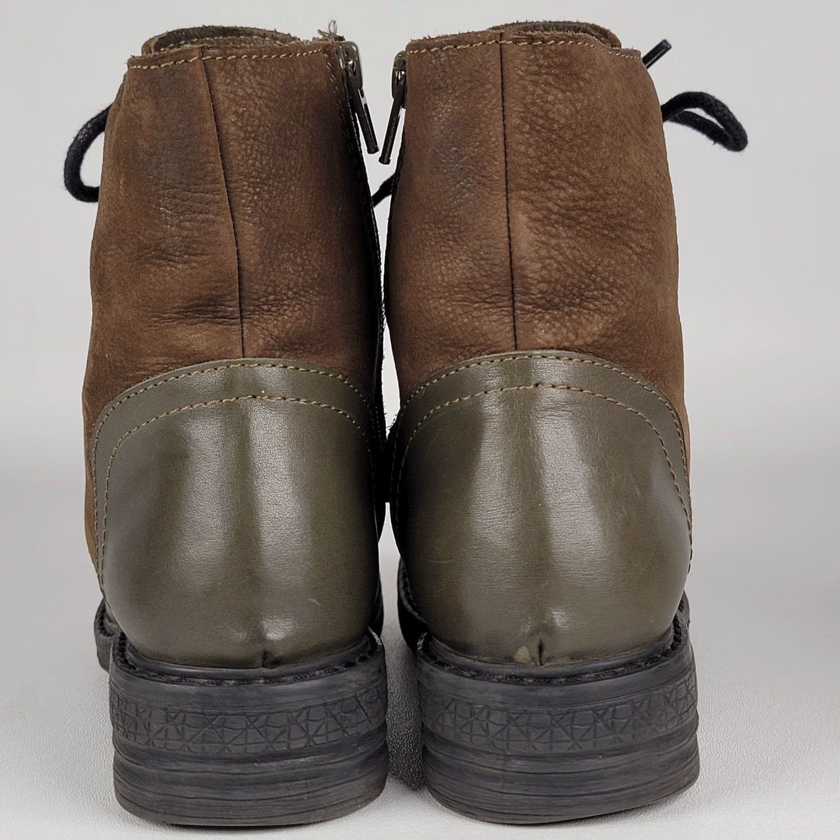 Vintage Bueno Women's Bootie Army Green Leather Lace Up Boots 5.5 EU 36 Size US 6 / IT 36 - 7 Thumbnail