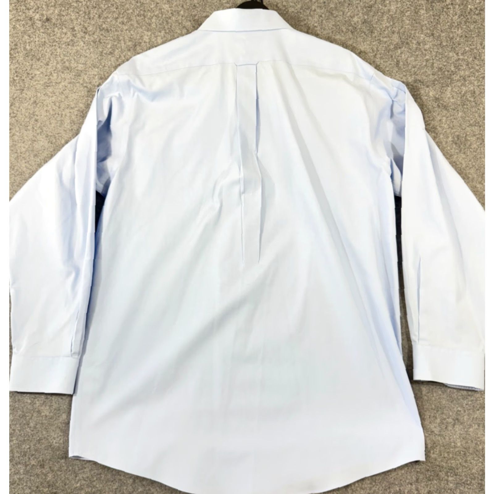Roundtree & Yorke VINTAGE Roundtree & Yorke Gold Label Dress Shirt Mens XL Blue Fitted 80s Non-Iron Size 46R - 6 Thumbnail