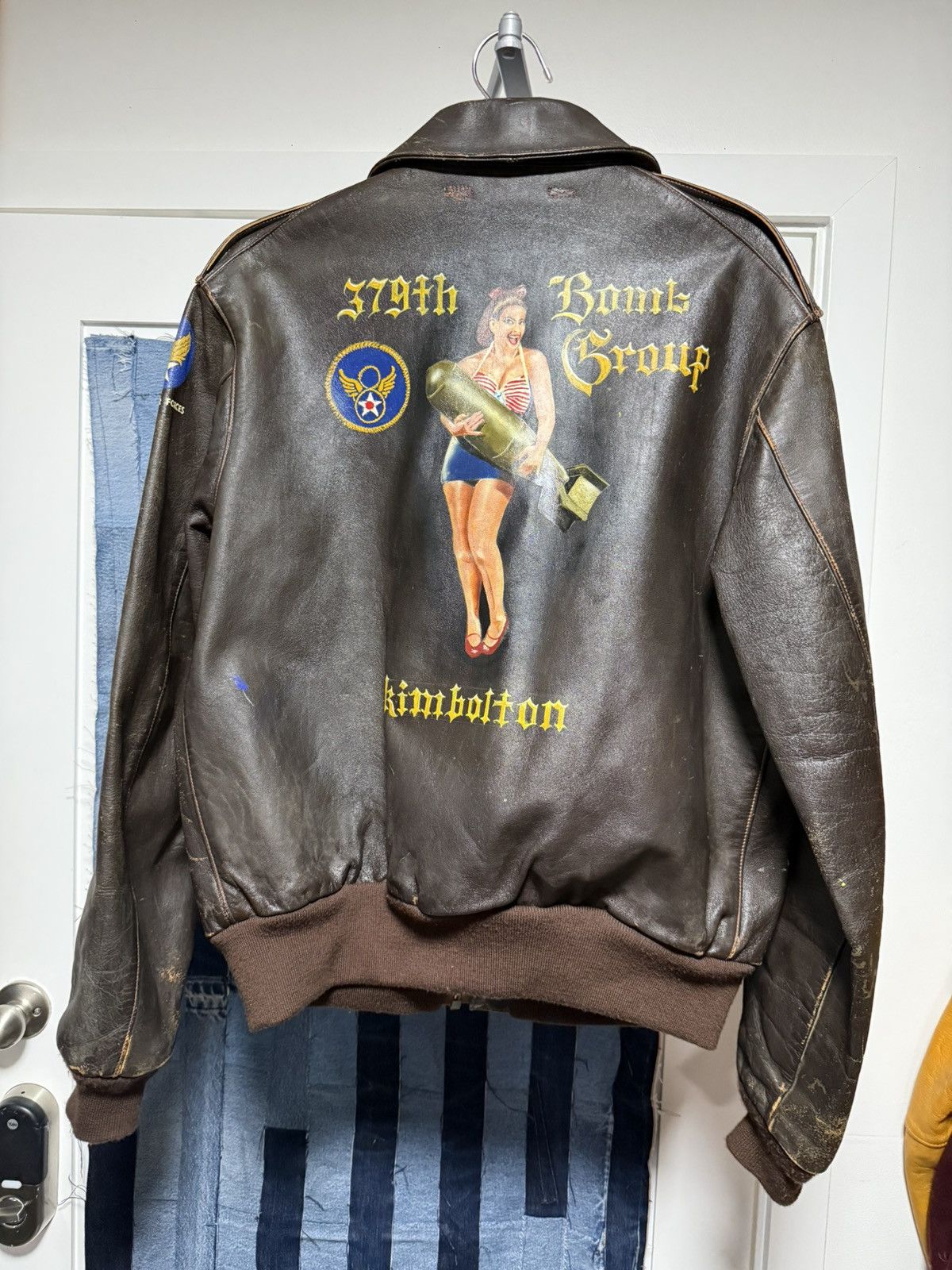 Other Vintage A-2 Leather Bomber Jacket Handpainted Size US M / EU 48-50 / 2 - 1 Thumbnail