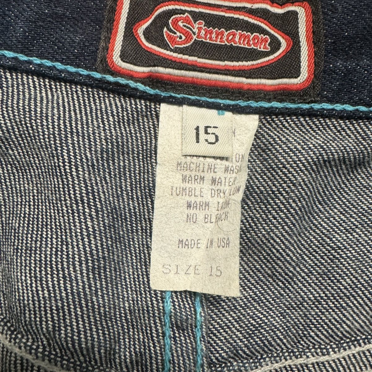 JNCO Vintage 90s Sinnamon Women’s Denim Jeans Sz 15Wide Leg Baggy Size 38" / US 16 / IT 52 - 6 Thumbnail