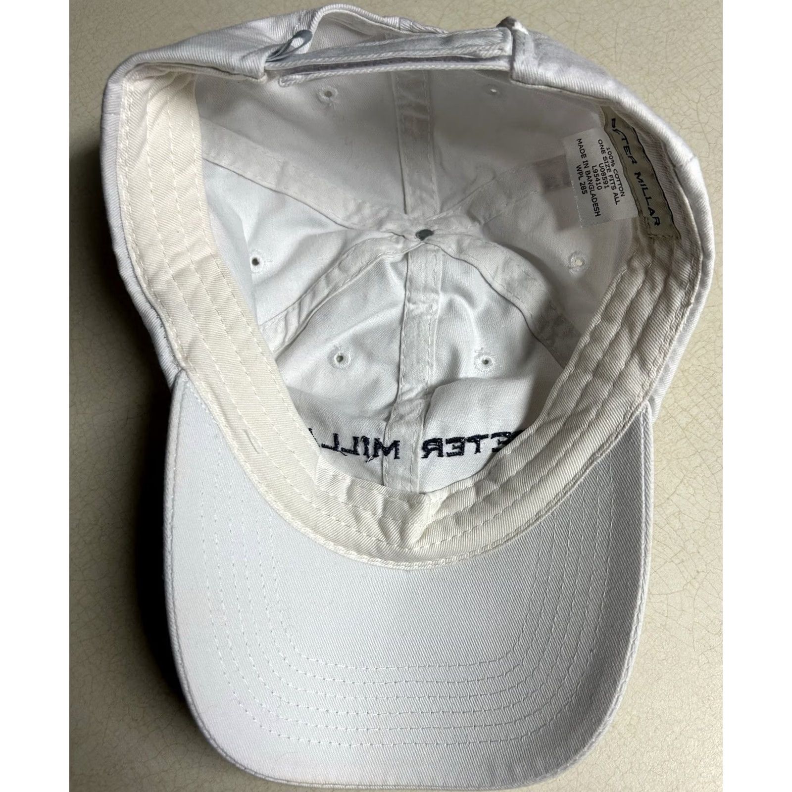 Peter Millar VINTAGE Peter Millar Hat Cap Strapback Mens One Size White Adjustable Golf Dad Hat Size ONE SIZE - 8 Thumbnail