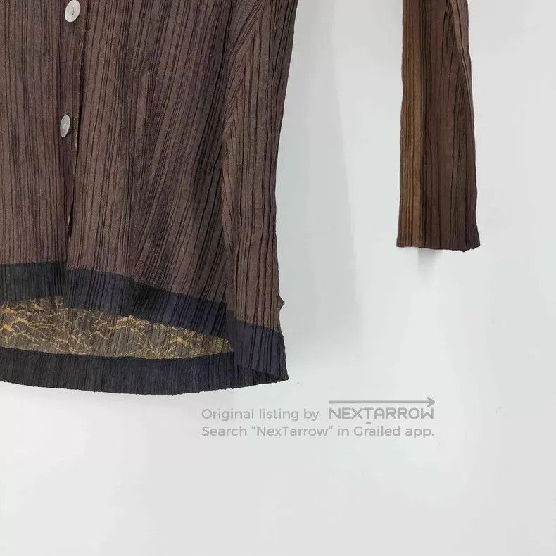 Issey Miyake Issey Miyake Brown Long Sleeve Top Size M / US 6-8 / IT 42-44 - 5 Thumbnail