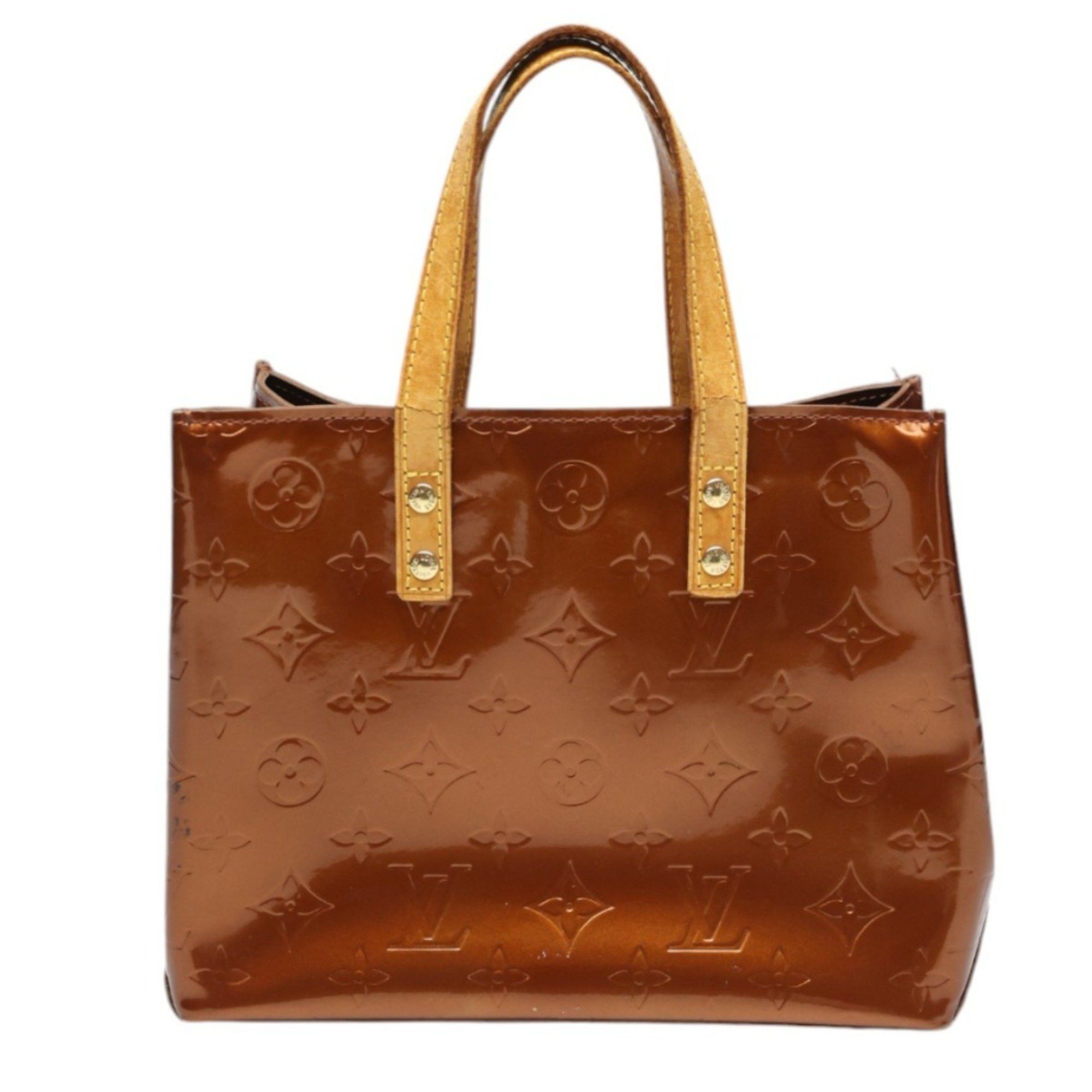 Louis Vuitton LOUIS VUITTON Handbag Reed PM Vernis Mini Bag Monogram M91146 Bronze Size ONE SIZE - 1 Thumbnail