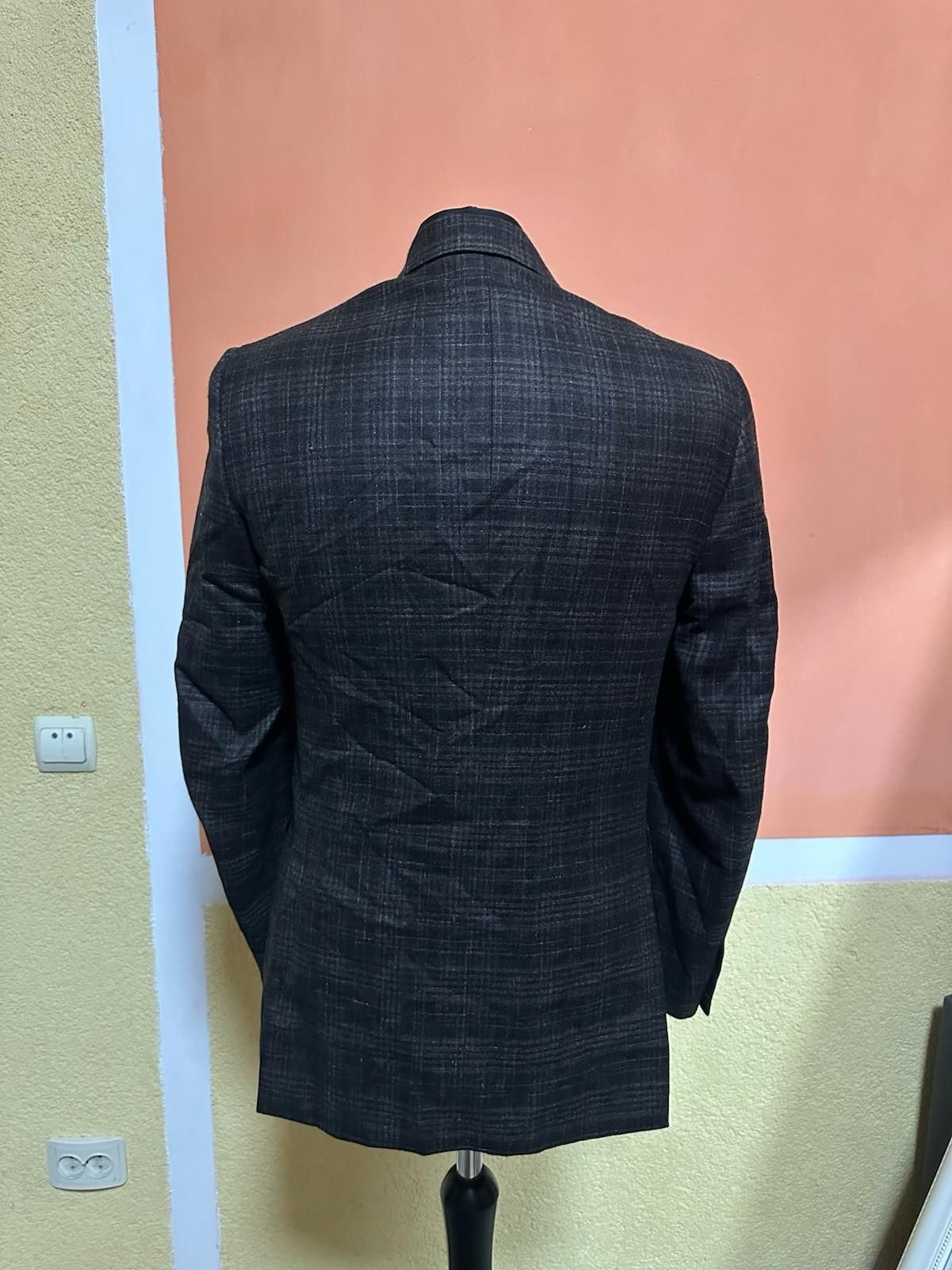 Isaia Napolii Isaia Napoli Slim-Fit Gregory Layered Check Wool Sport Coat Size 48R - 6 Thumbnail
