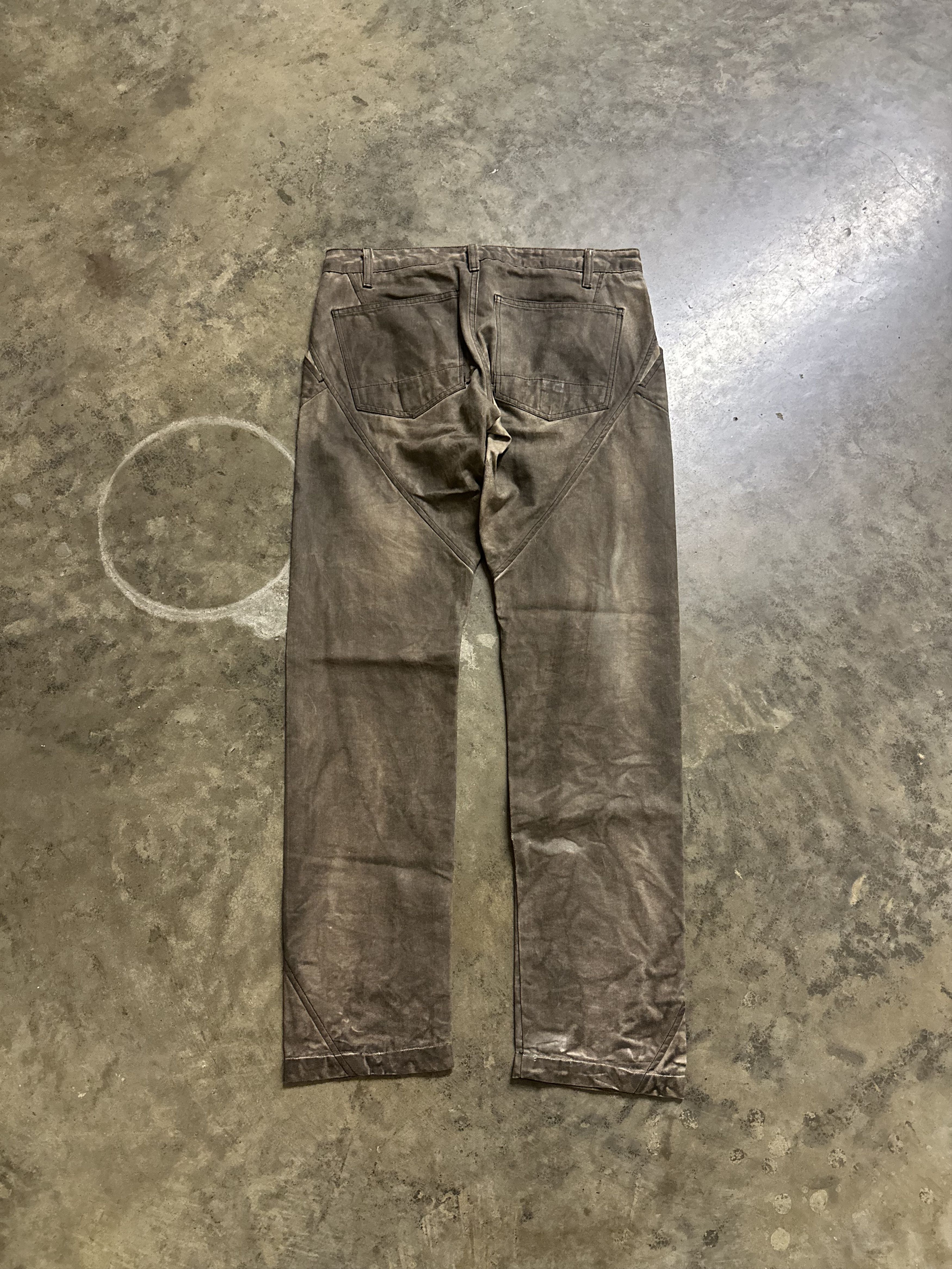 Rick Owens Rick Owens Slab Burnt Spiral Bootcut Jeans Size US 31 - 4 Thumbnail