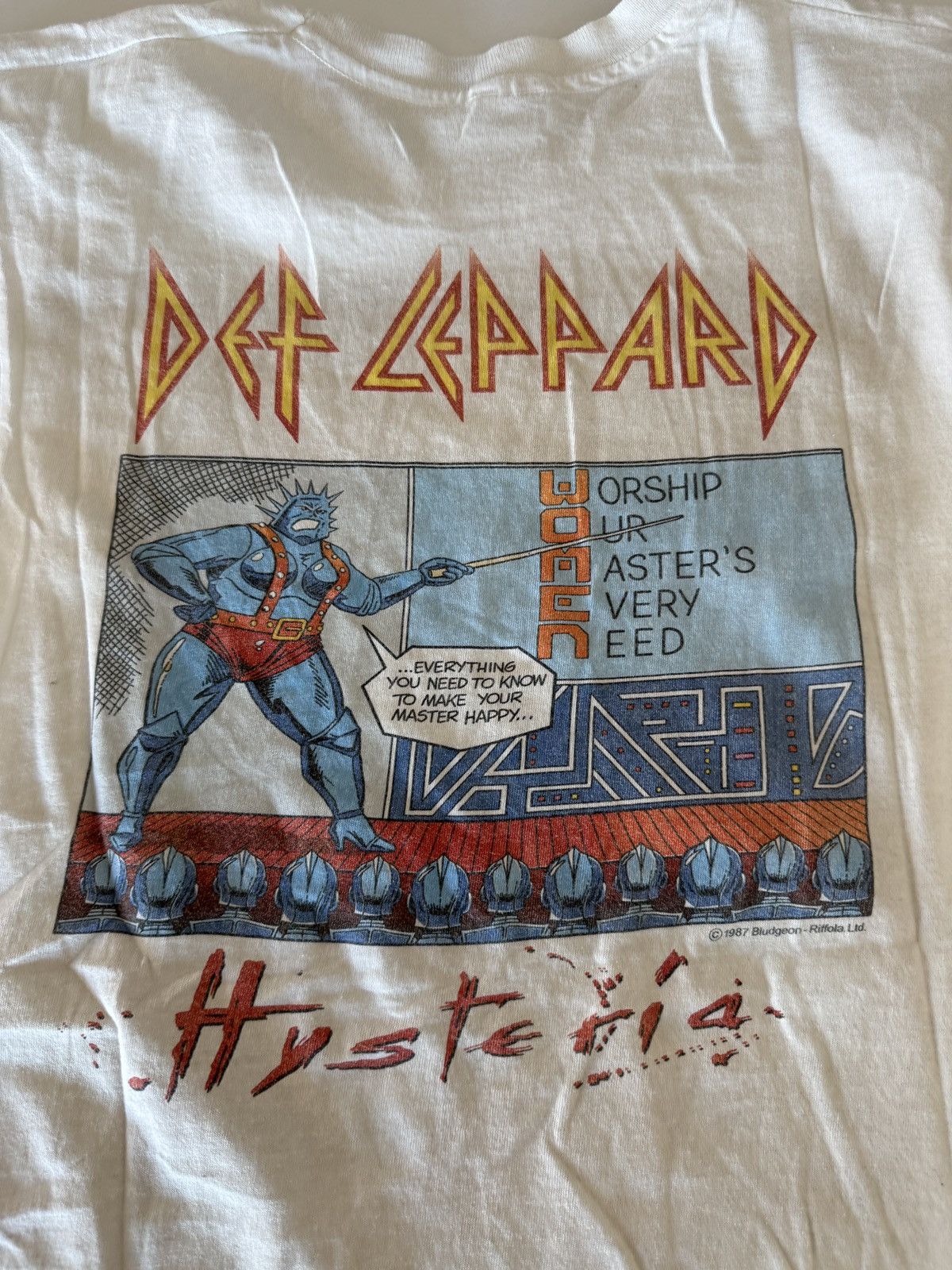 Def Leppard *RARE* VINTAGE 80s 1987 DEF LEPPARD HYSTERIA TOUR COMICS Size US L / EU 52-54 / 3 - 12 Thumbnail
