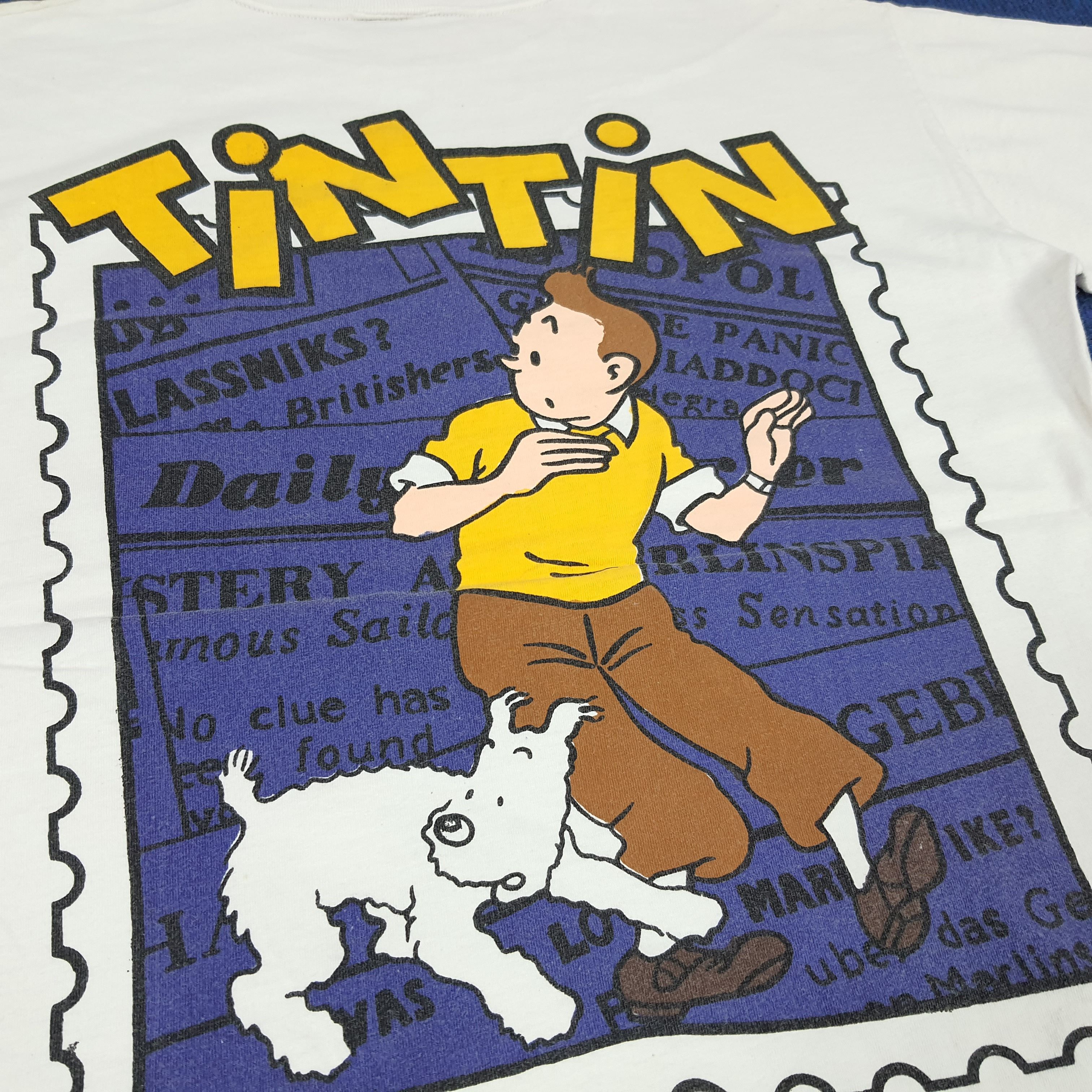 Vintage Vintage Adventure of TinTin Photo Stamp Photo Tees Size US M / EU 48-50 / 2 - 4 Thumbnail