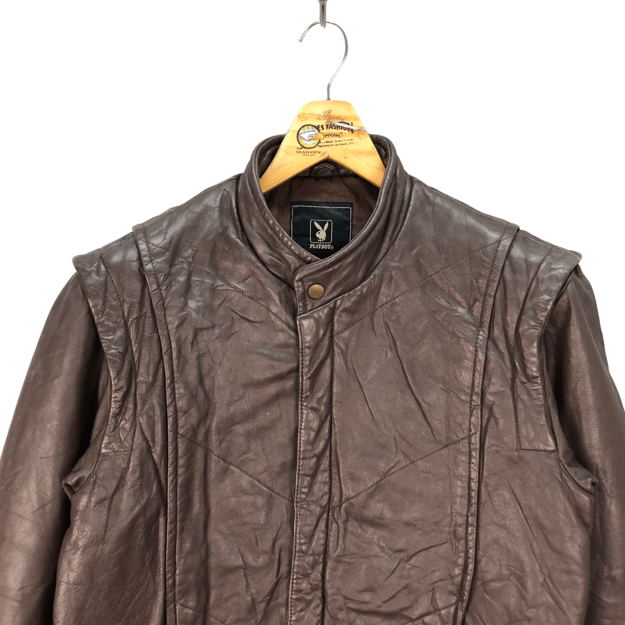 Playboy Vintage 90's PLAYBOY Leather Jacket #4881-37 Size US S / EU 44-46 / 1 - 2 Thumbnail