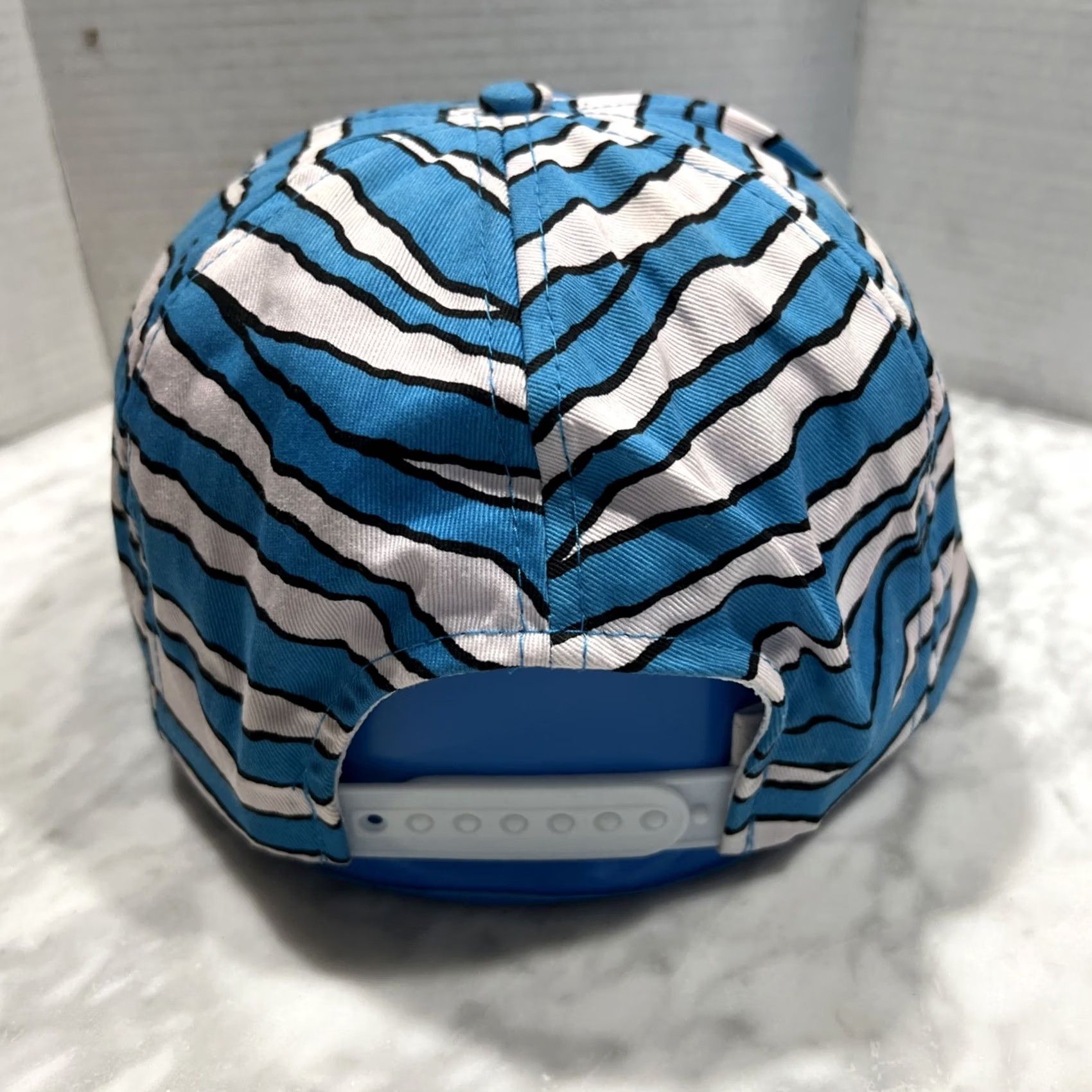 Vintage VINTAGE Big A Auto Parts Hat Cap SnapBack Zebra Stripes Trucker Patch Blue White 1990s Size ONE SIZE - 5 Thumbnail
