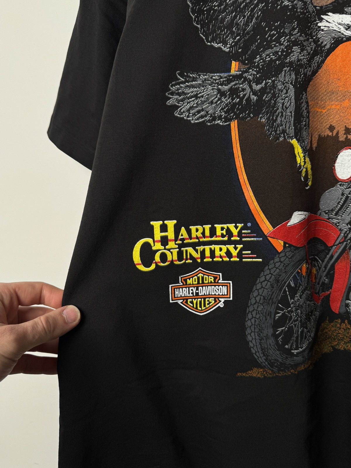 Harley Davidson Vintage 1995 Harley-Davidson “Harley Country” T-Shirt Size US M / EU 48-50 / 2 - 2 Thumbnail