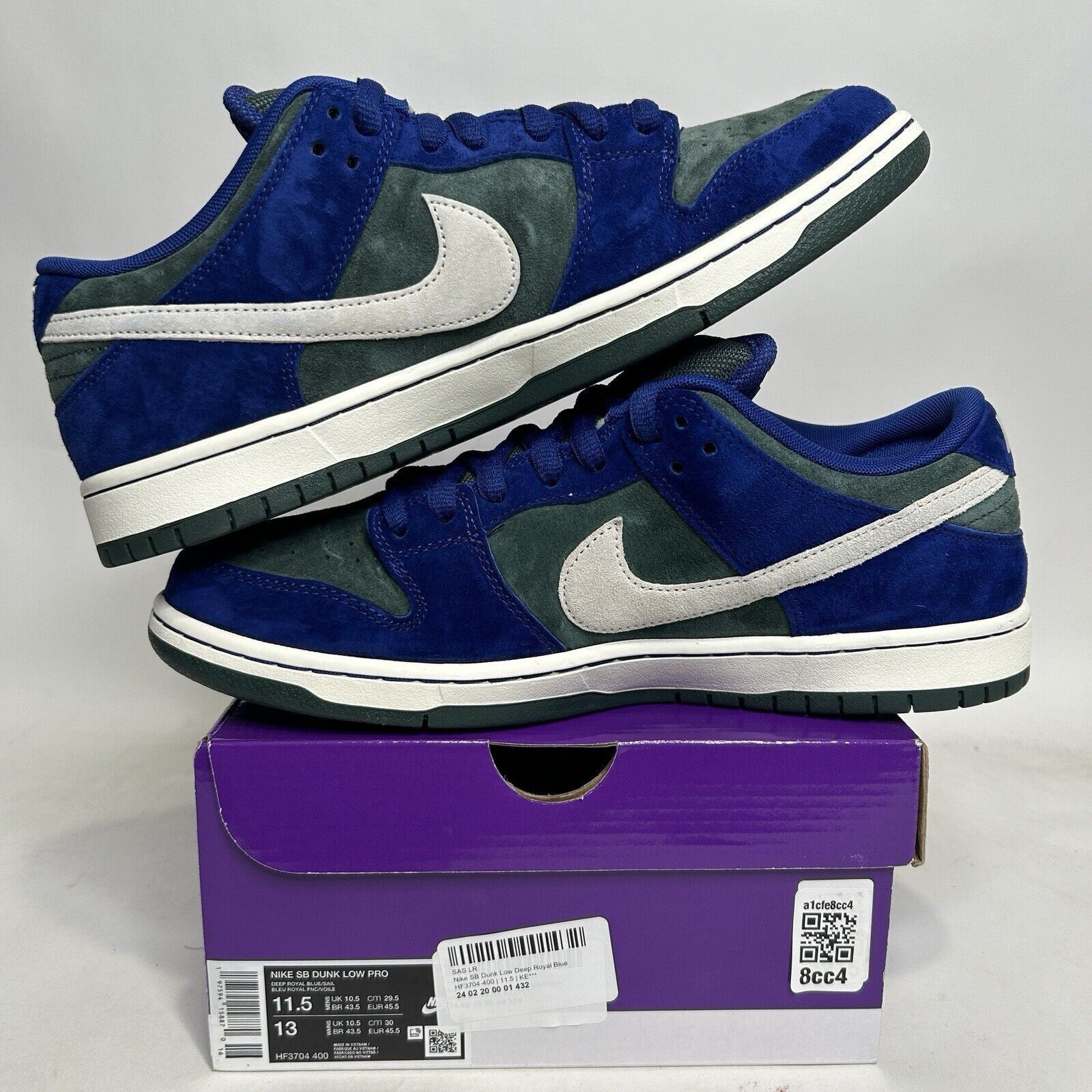Nike Nike SB Dunk Low “Deep Royal Vintage Green” 2024 Size US 11.5 / EU 44-45 - 3 Thumbnail