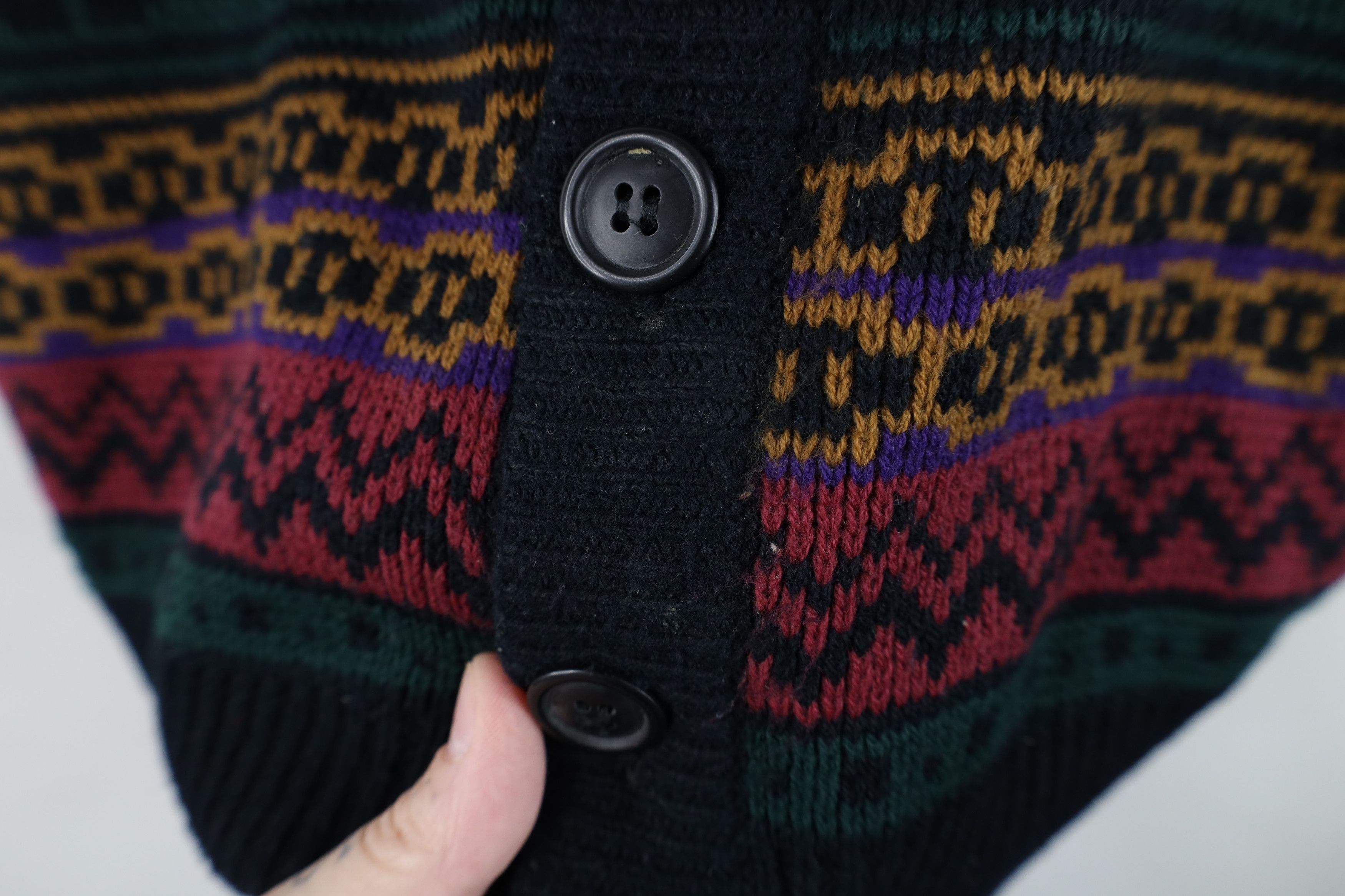Vintage Vintage 90s Streetwear Fair Isle Knit Cardigan Sweater Vest Size US M / EU 48-50 / 2 - 4 Thumbnail