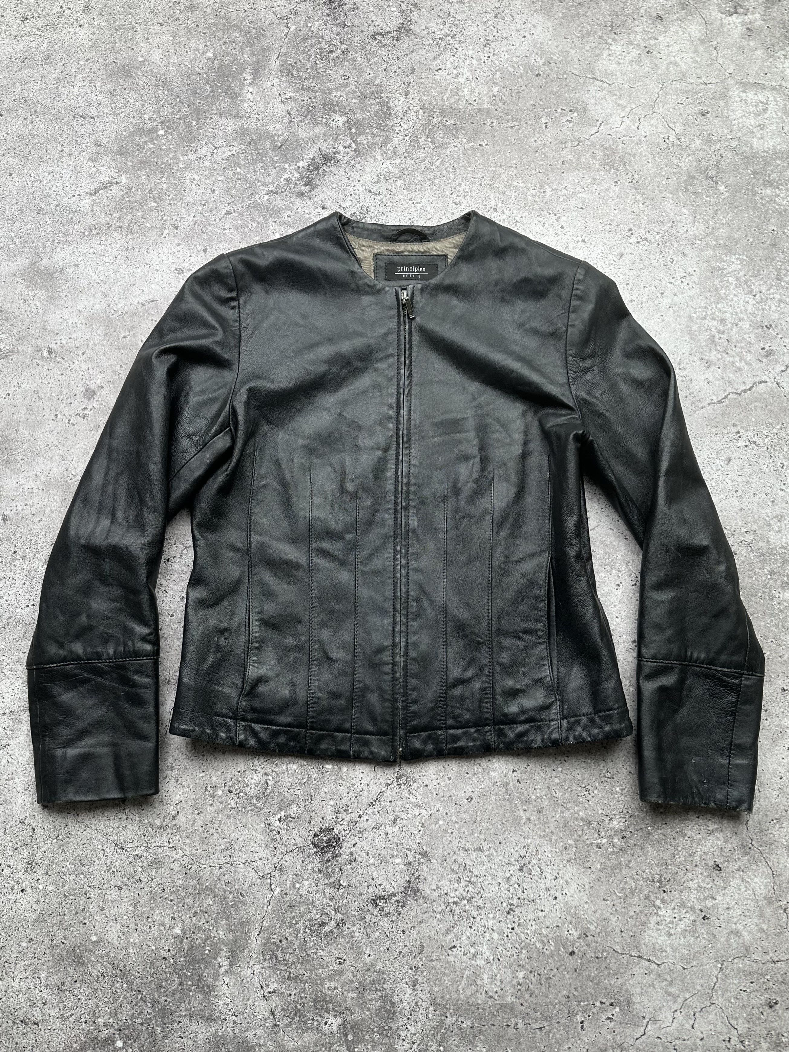 image of Avant Garde x Leather Jacket Vintage Leather Jacket in Black, Women's (Size XS)