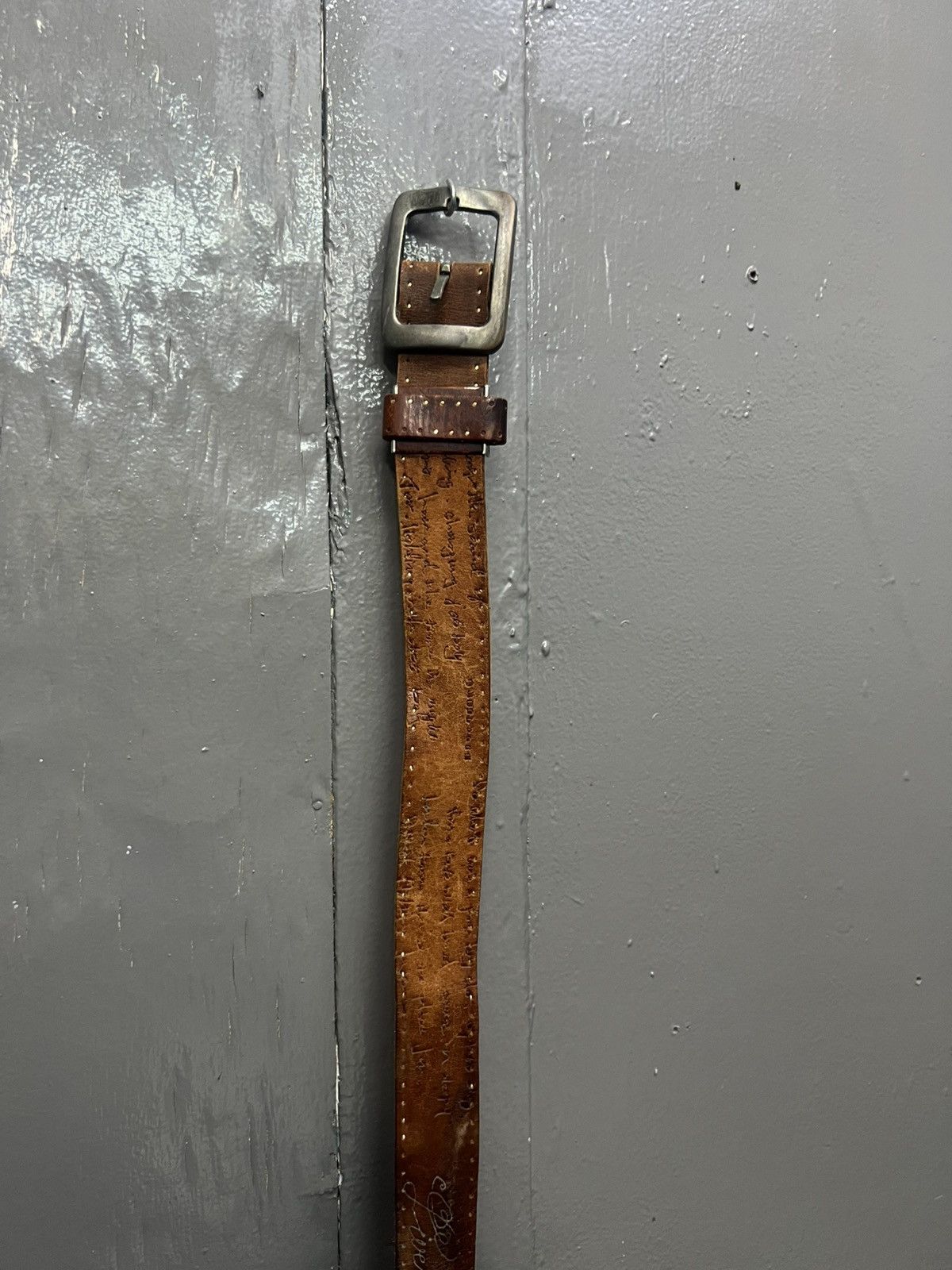 Leather Vintage Leather Belts Length 43" Size ONE SIZE - 2 Thumbnail