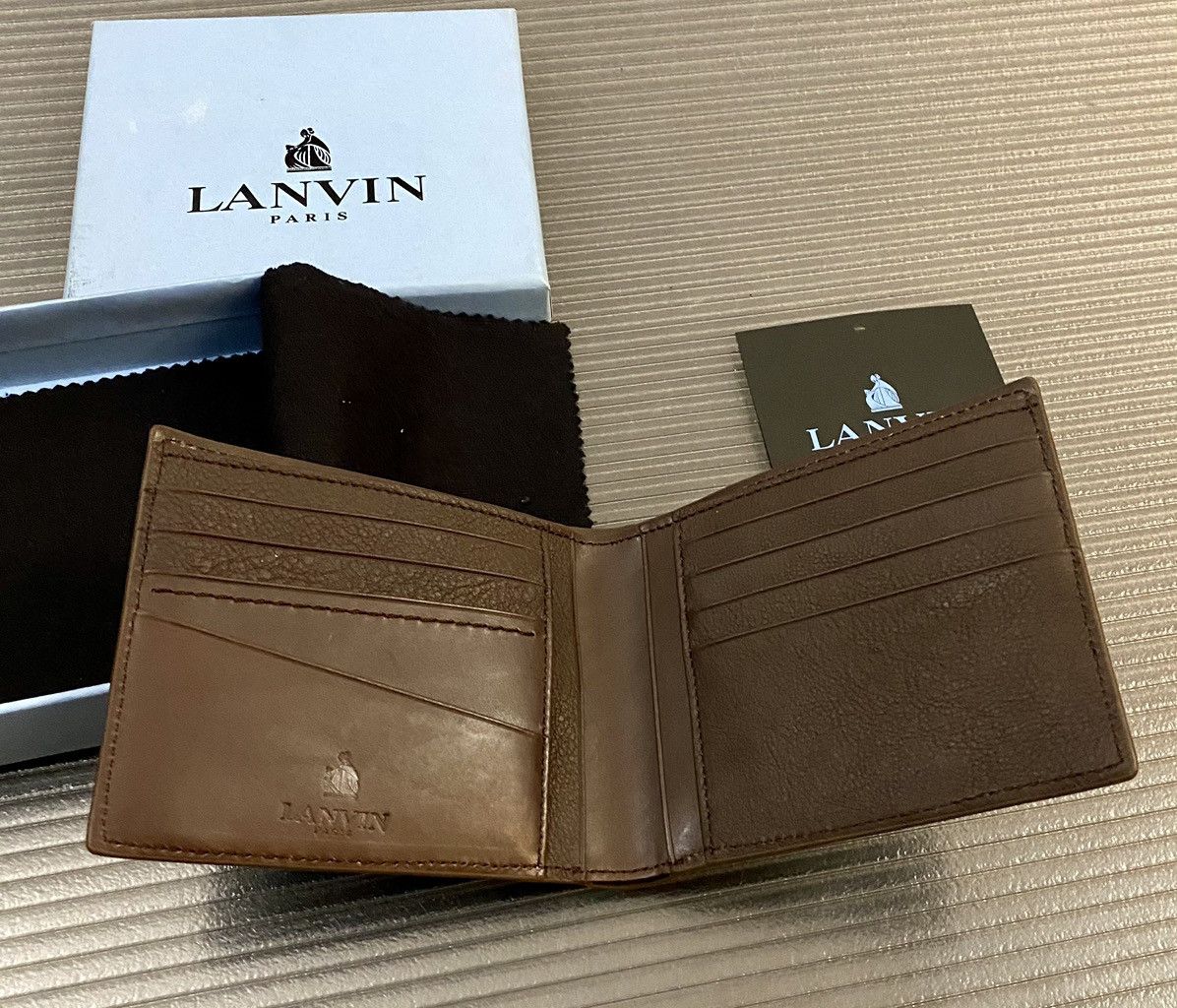 Lanvin Lanvin Paris taurillion leather contrast billfold wallet NEW Size ONE SIZE - 4 Thumbnail