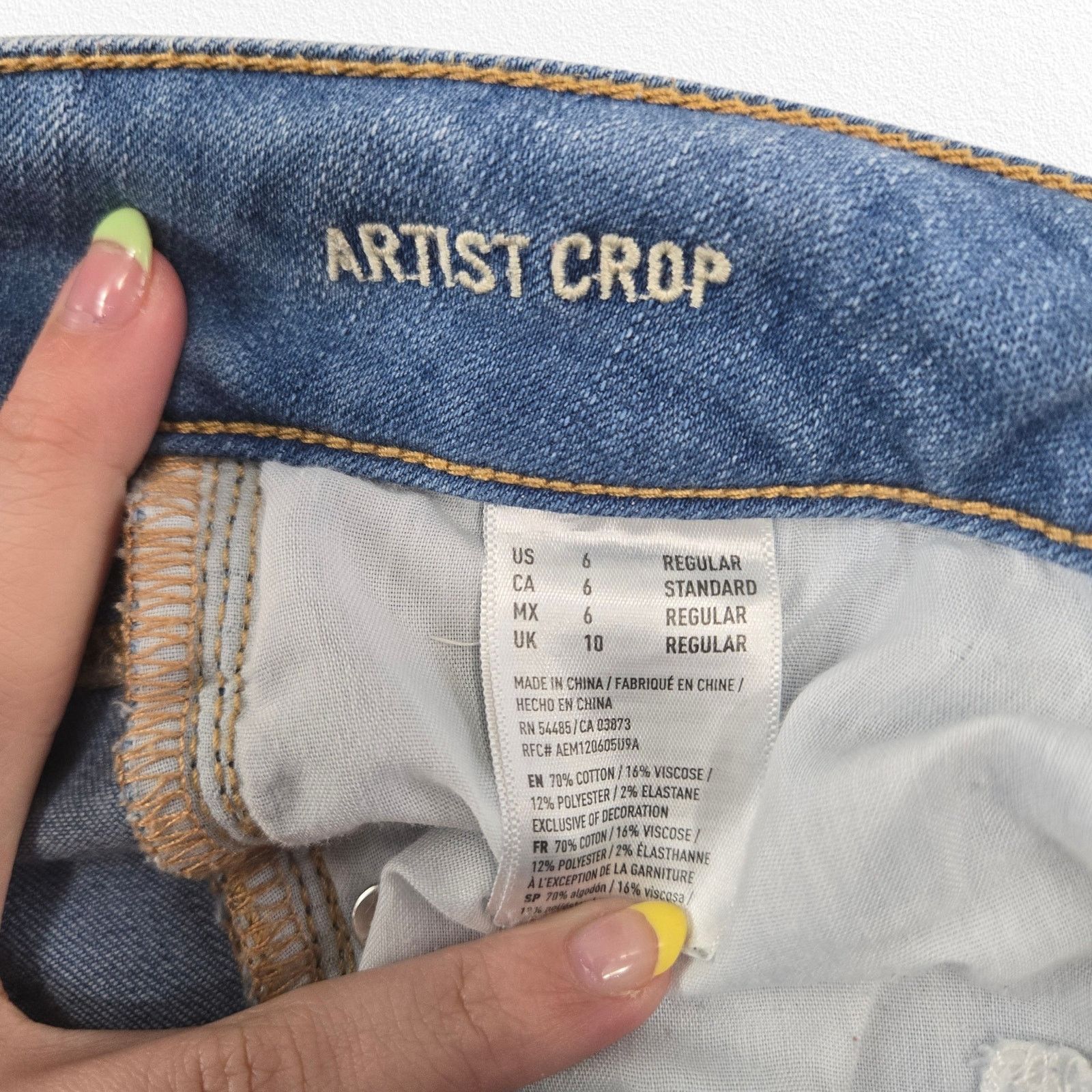 American Eagle Outfitters American Eagle Artist Crop Kick Flare Jeans Size 6 Size 28" / US 6 / IT 42 - 6 Thumbnail