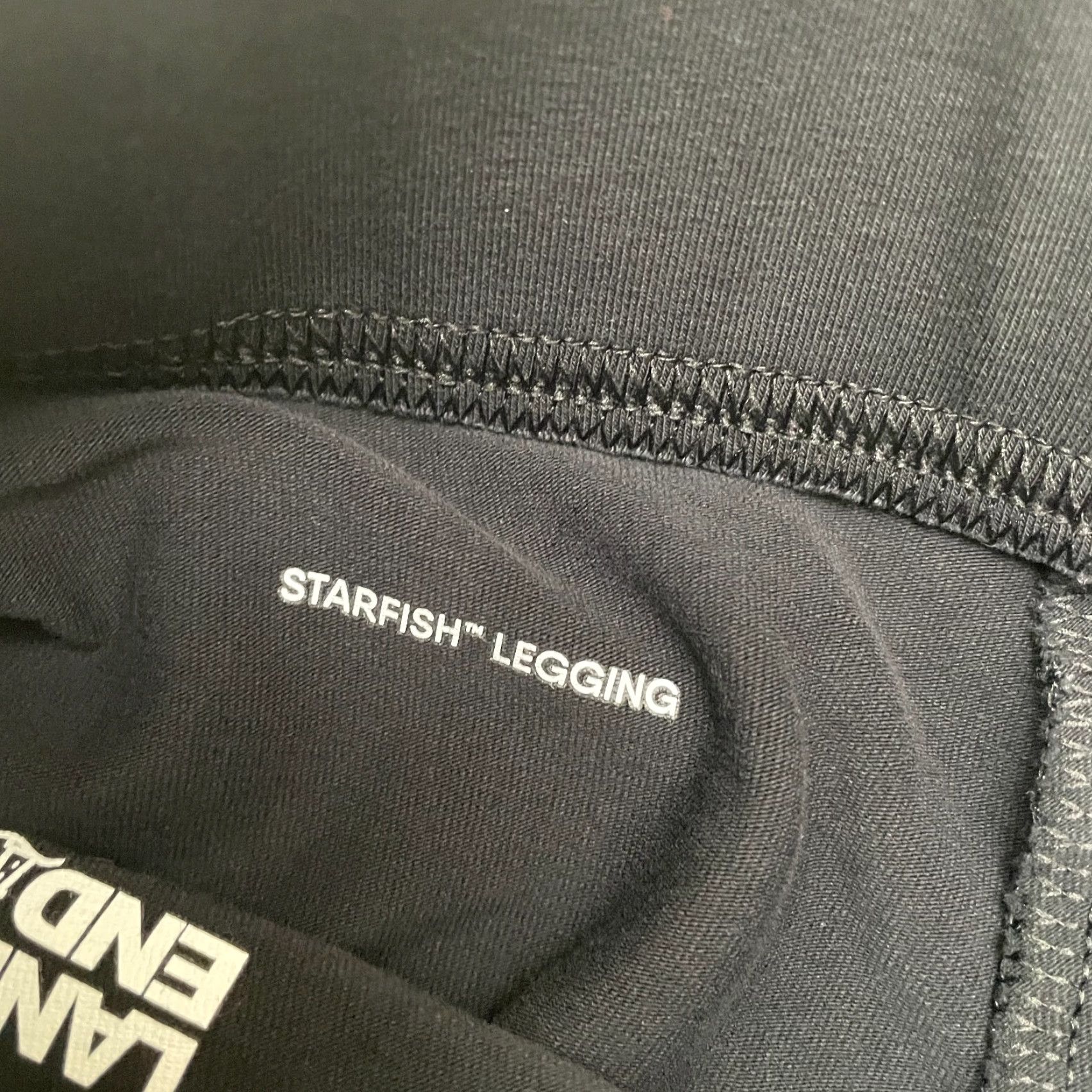 Lands' End VINTAGE Lands' End Starfish Ankle Leggings Womens XS Black Solid Stretch Athletic 26x23 Size 26" / US 2 / IT 38 - 5 Thumbnail