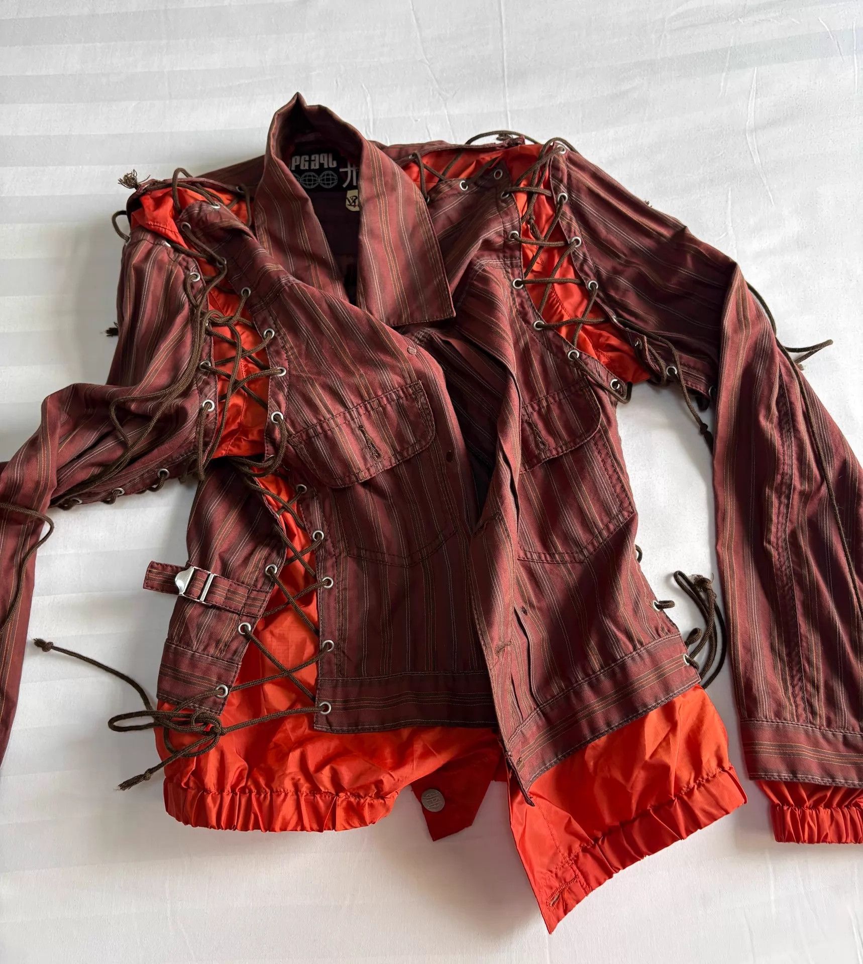 Jean Paul Gaultier Jean Paul Gaultier Vintage Archive Belted Lacing Jacket 48 Size US M / EU 48-50 / 2 - 2 Thumbnail