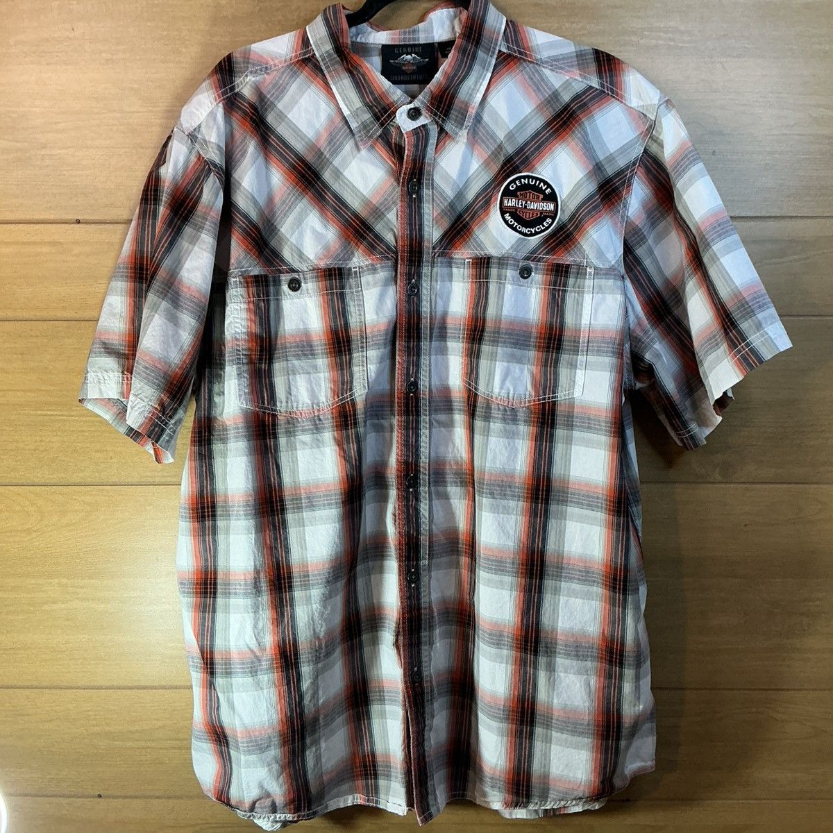 Harley Davidson Harley Davidson Plaid Shirt 2XL Button Up Back Logo Mens Size US XXL / EU 58 / 5 - 1 Thumbnail