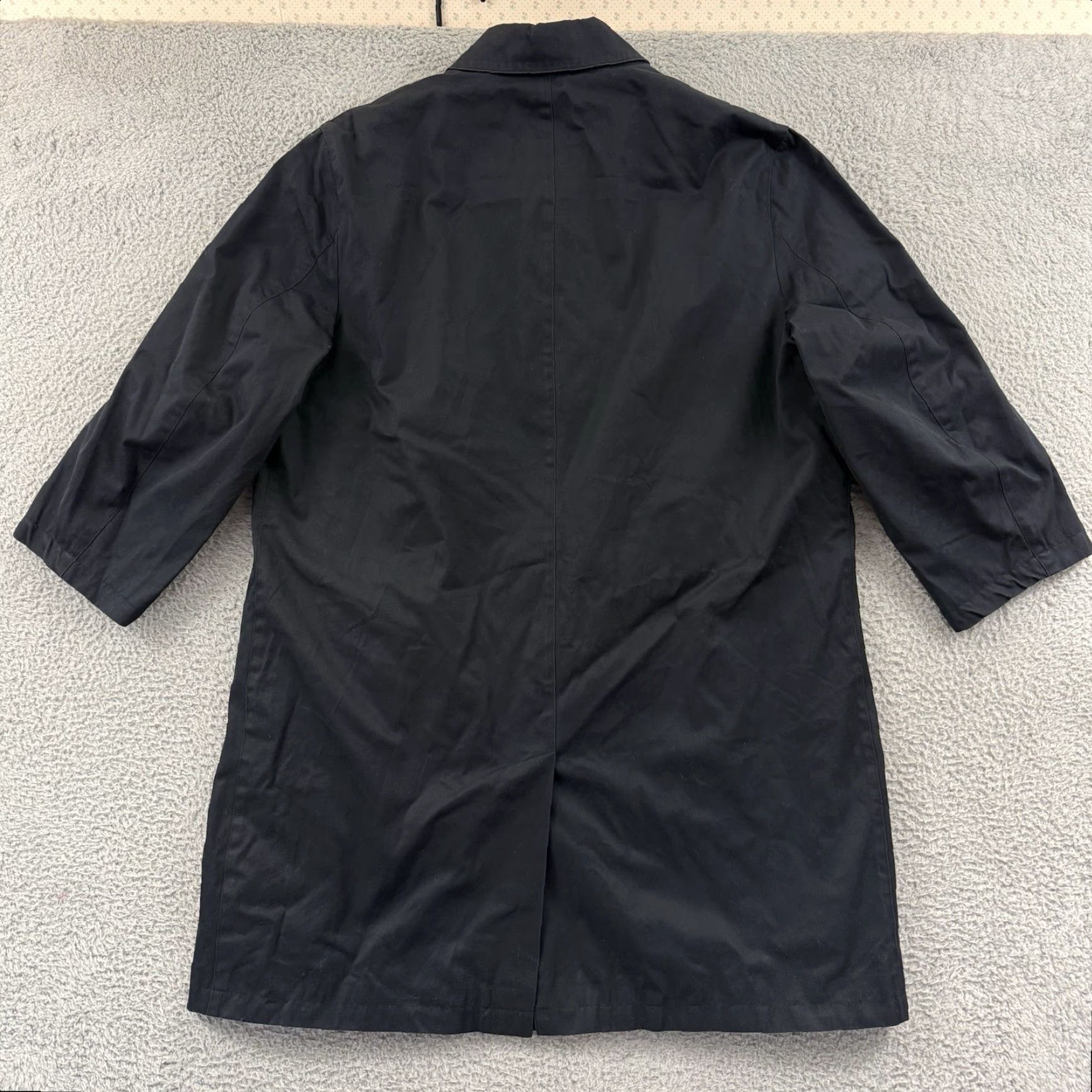 Brooks Brothers Brooks Brothers 346 Trench Coat Mens M Blue Long Coat Classic Button Up All Seasons Lined Wool Trim JACKET/COAT Size US M / EU 48-50 / 2 - 7 Thumbnail