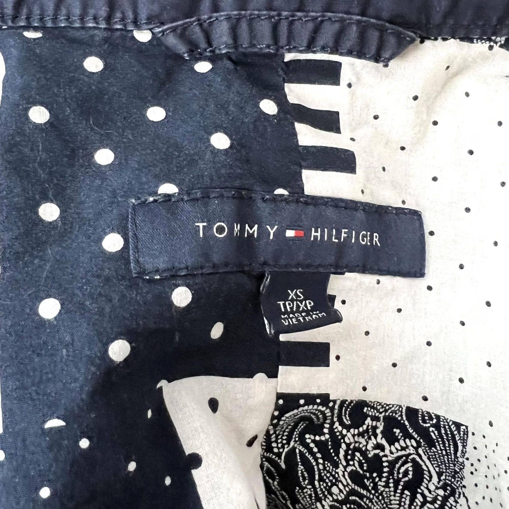 Tommy Hilfiger VINTAGE Tommy Hilfiger Jacket Womens XS Blue Cotton Twill Military Utility Zip Lined Size XS / US 0-2 / IT 36-38 - 3 Thumbnail