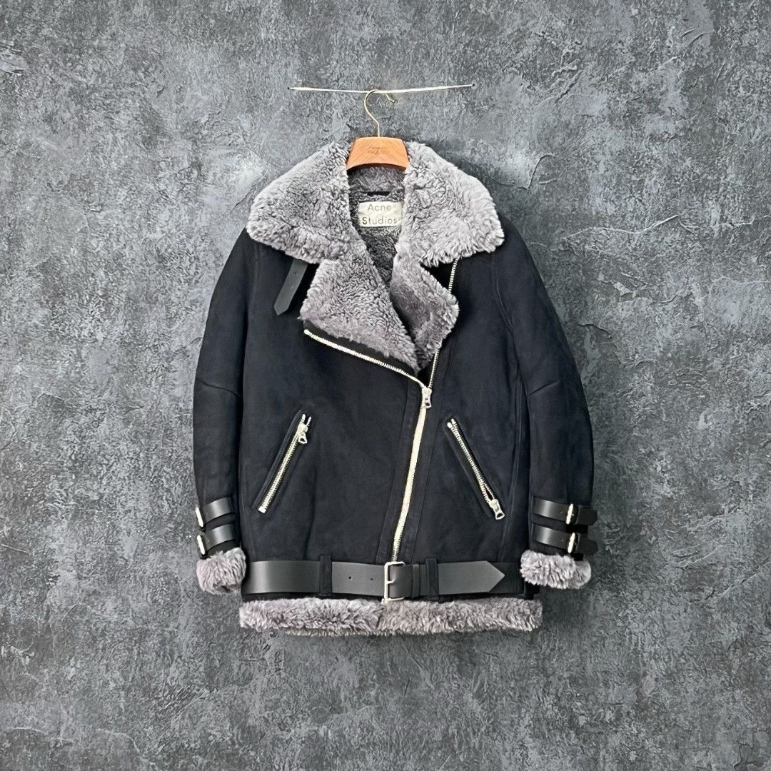 Acne Studios Acne Studios Thermal Gray Leather Jacket M Women Size M / US 6-8 / IT 42-44 - 1 Thumbnail