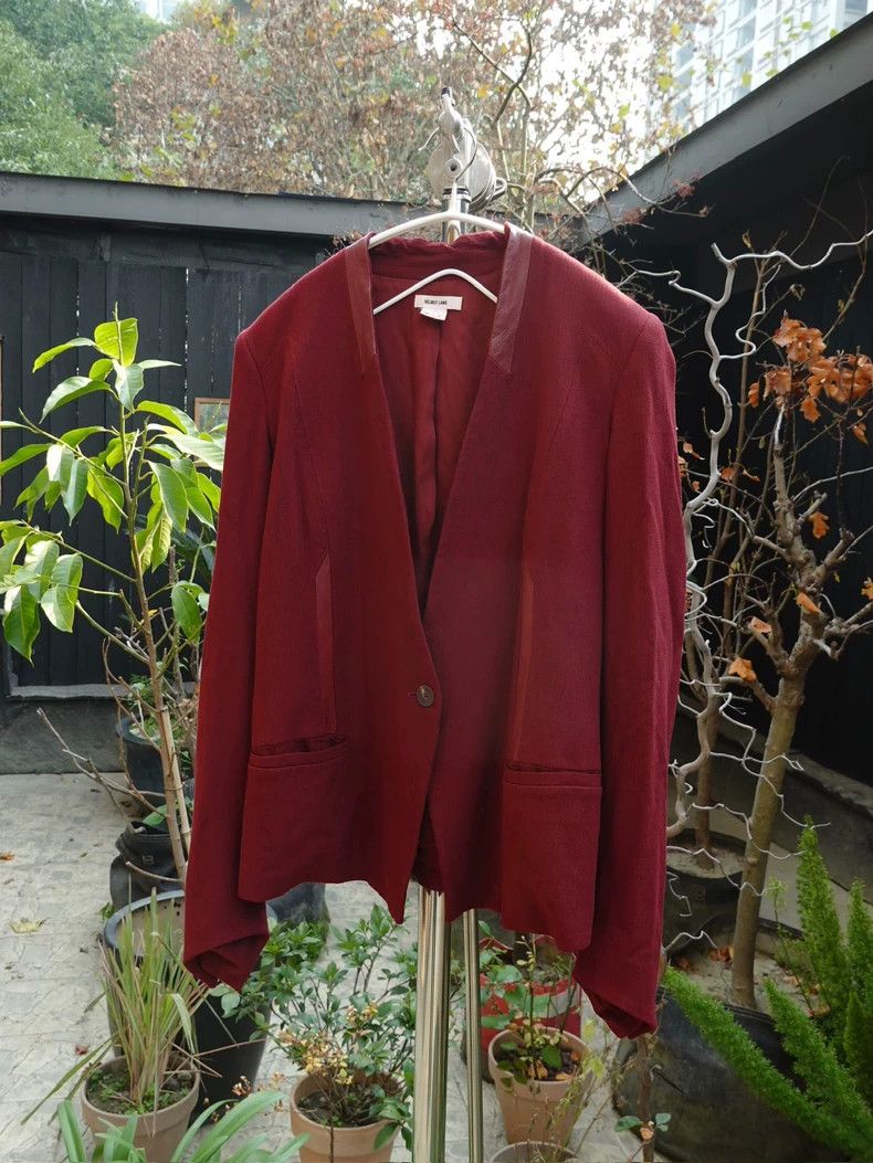 Helmut Lang helmut lang size 4 12aw split leather blazer 2504-Nextarro Size 36R - 1 Thumbnail