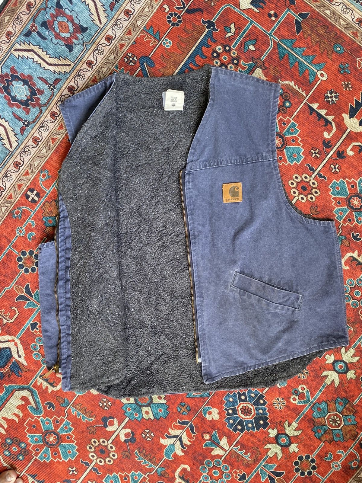 Carhartt Vintage 2001 Carhartt Vest V18 PTL sherpa lined Blue Size US XL / EU 56 / 4 - 9 Thumbnail
