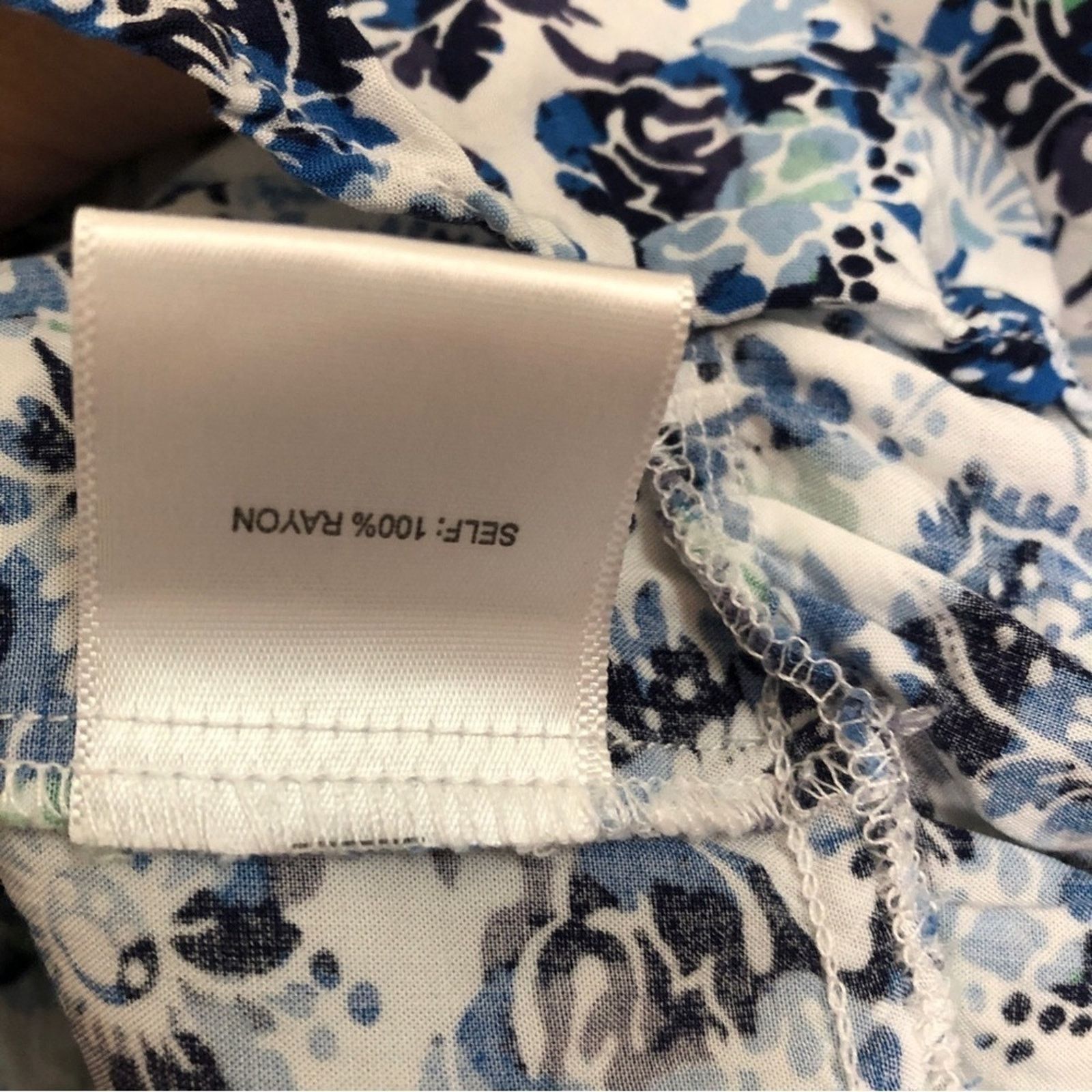 Anthropologie Anthropologie Jane and Delancey Blue Floral Blouse Top Size S / US 4 / IT 40 - 6 Thumbnail