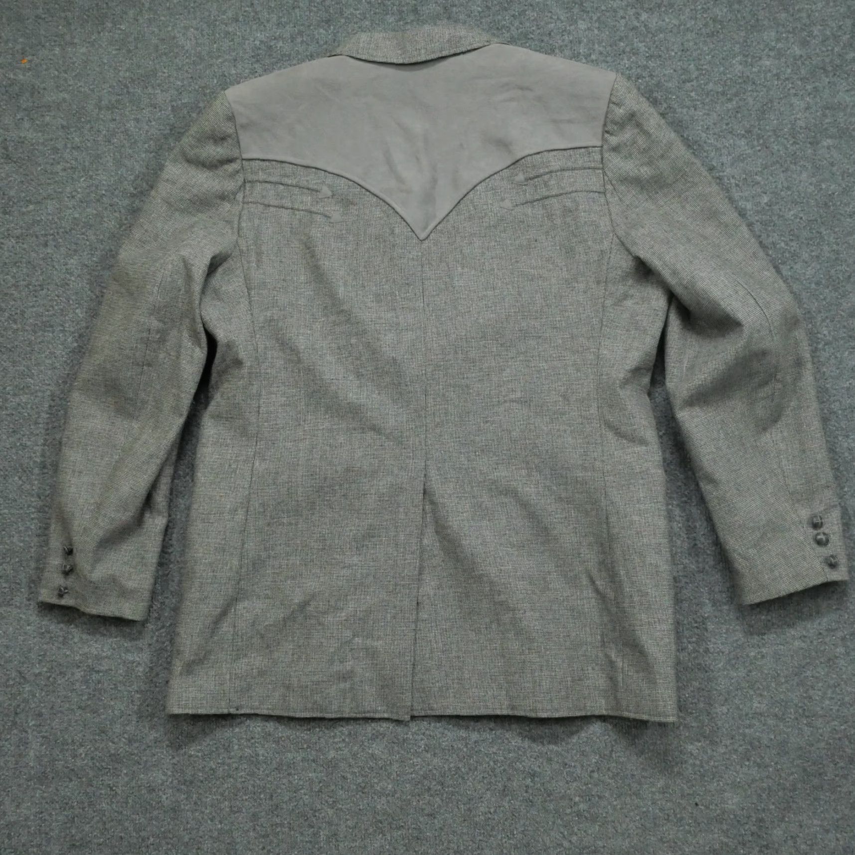 Vintage VINTAGE Pioneer Wear Jacket Blazer 44L 44 Long Grey Wool Blend Mens Size 44R - 7 Thumbnail