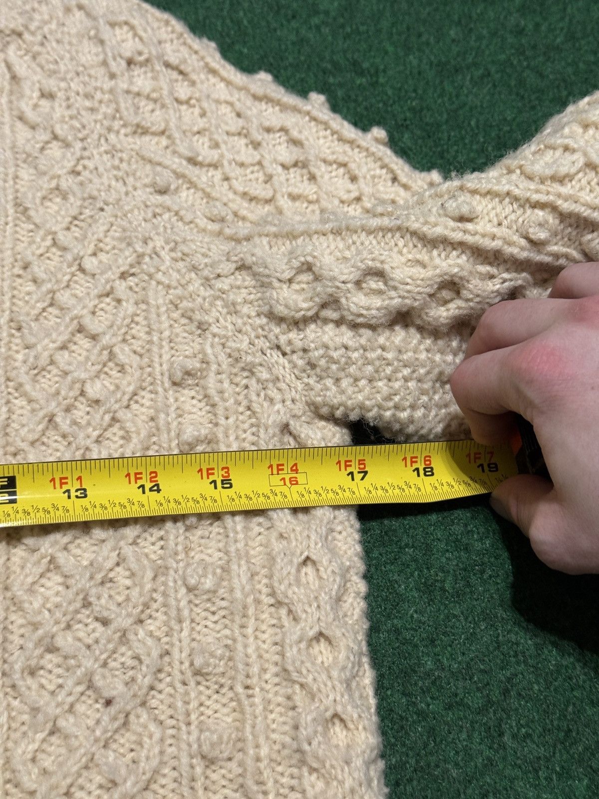 Vintage True Vintage Fisherman Cable Knit Sweater 17x23 Wool Size XS / US 0-2 / IT 36-38 - 6 Thumbnail