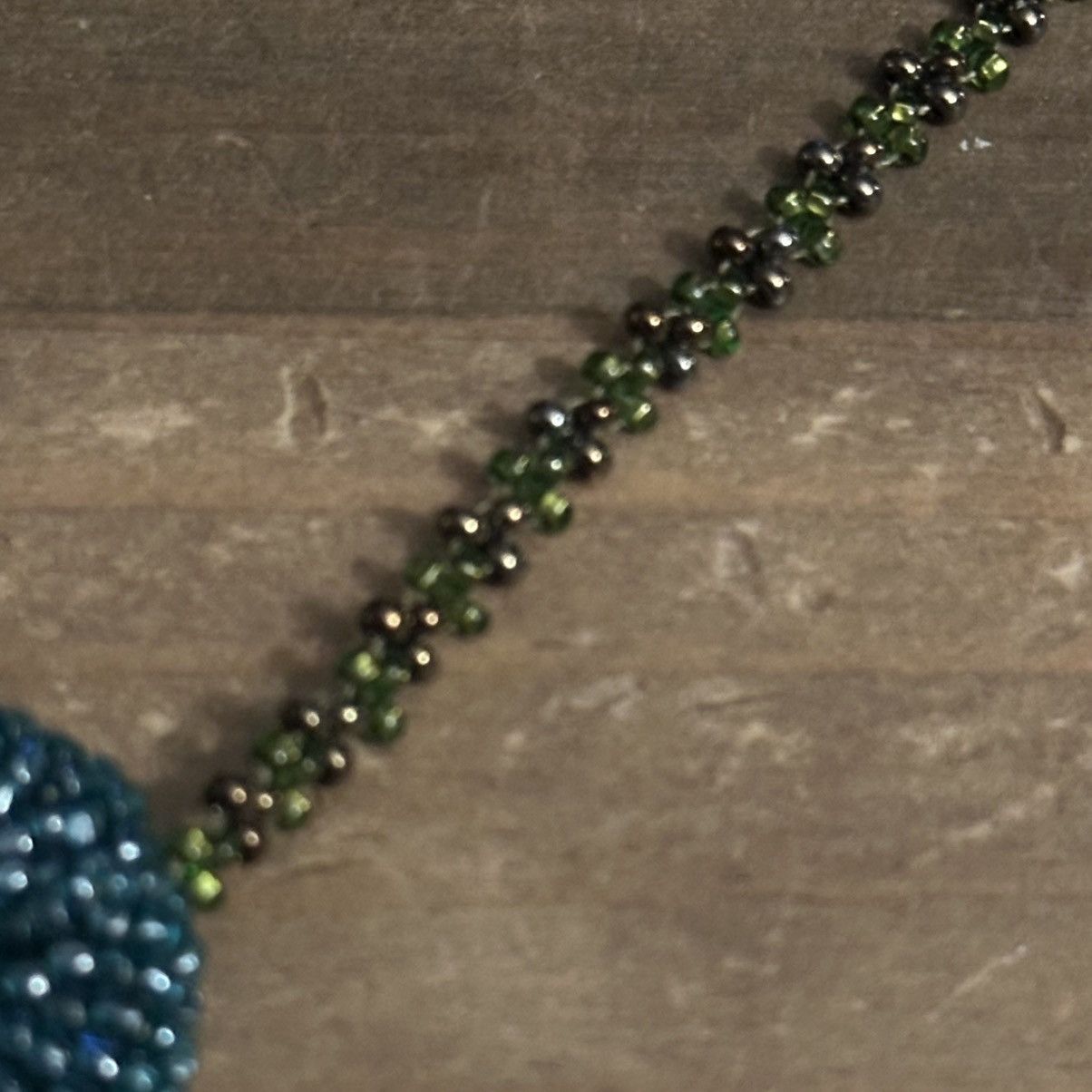 Vintage Vintage glass seed bead pendant necklace Size ONE SIZE - 4 Thumbnail