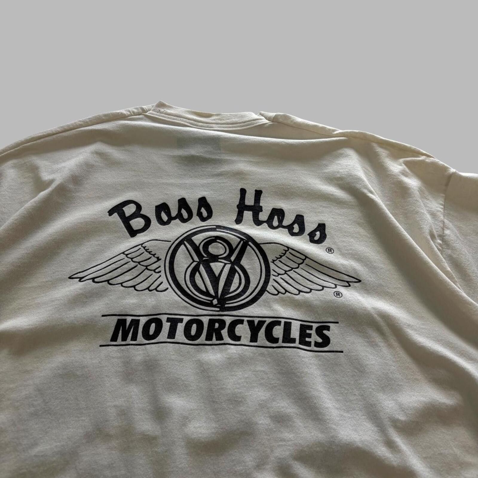Vintage 90s Boss Hoss Motorcycle Tee Size US XXL / EU 58 / 5 - 5 Thumbnail