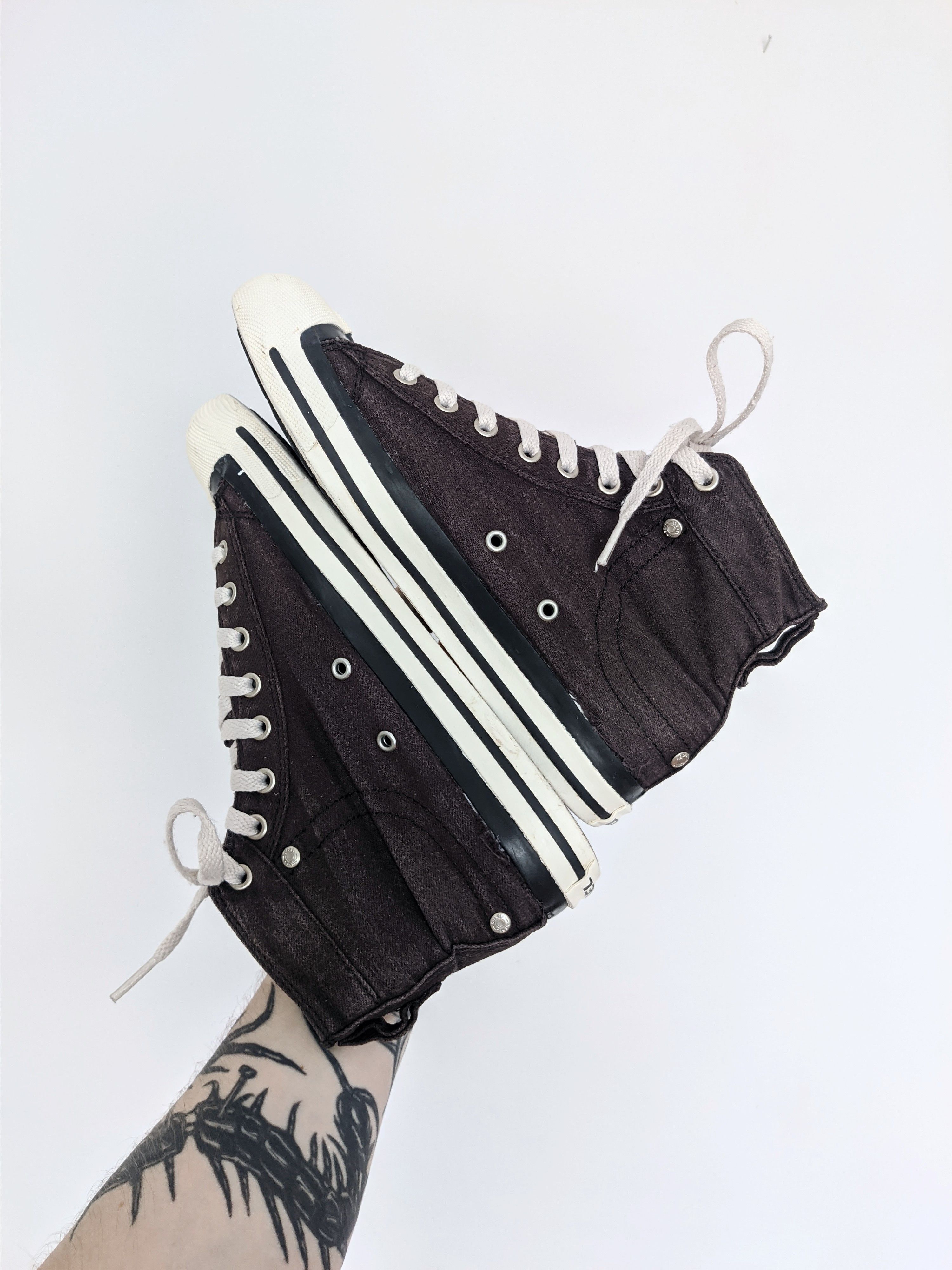 Diesel × Vintage Vintage diesel hi top sneakers avant garde cotton Size US 9 / IT 39 - 3 Thumbnail