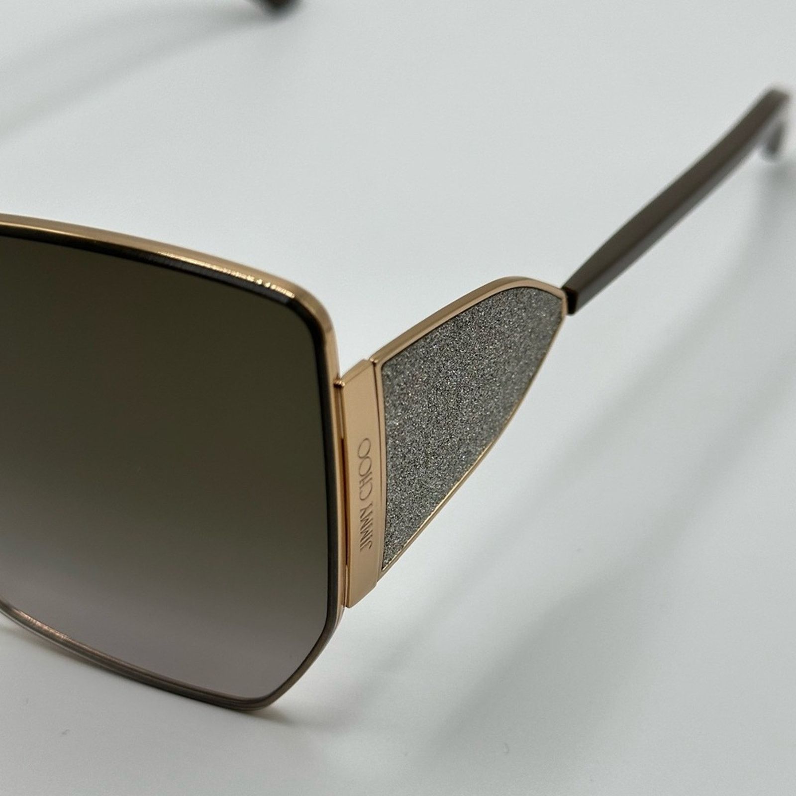 Jimmy Choo NEW JIMMY CHOO River/S 763 Gold Oversized Women Sunglasses Size ONE SIZE - 5 Thumbnail