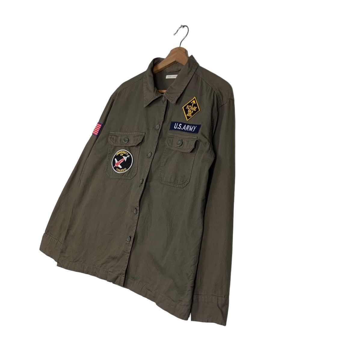 Vintage Patches US Army & University of Toledo Logo Shirt #0290-C13 Size US S / EU 44-46 / 1 - 2 Thumbnail