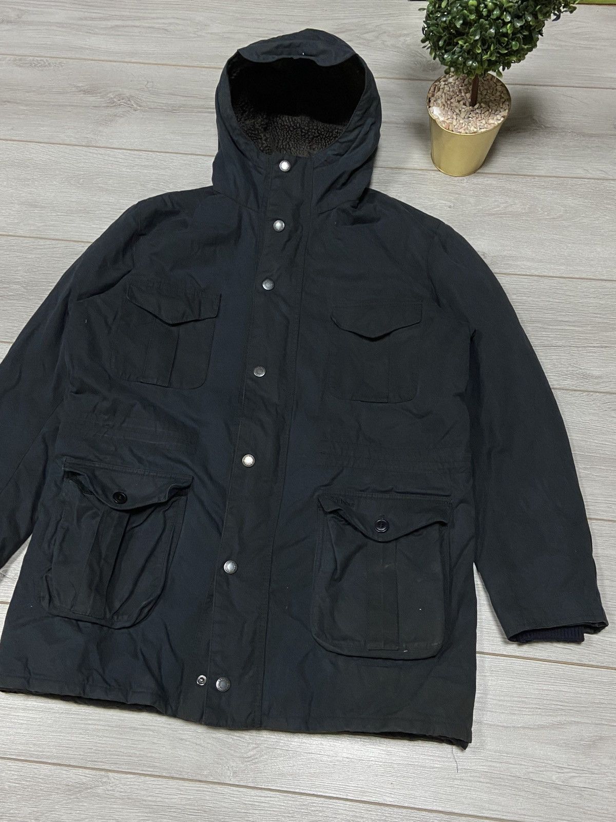 Barbour Barbour Oakum Wax Jacket Navy Waxed Cotton England Style Size US XL / EU 56 / 4 - 2 Thumbnail