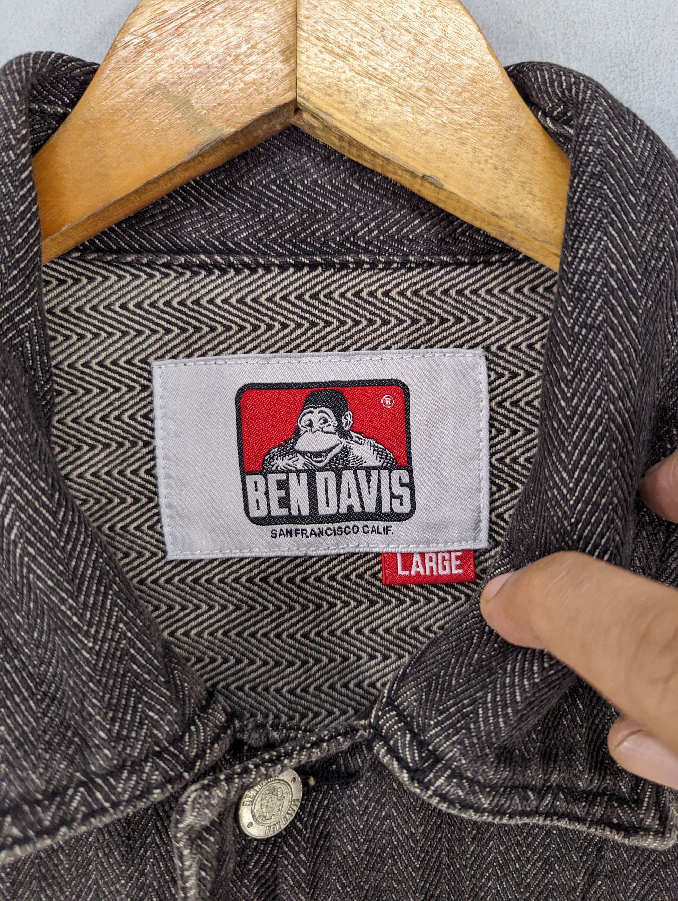 Ben Davis Vintage Ben Davis Distressed Herringbone Chore Jacket Size US L / EU 52-54 / 3 - 8 Thumbnail