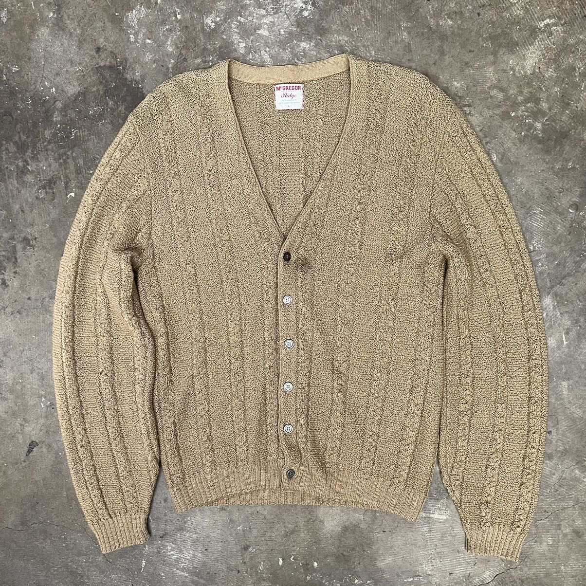 Supreme 60s Brown Knit Mohair Cardigan | Grailed