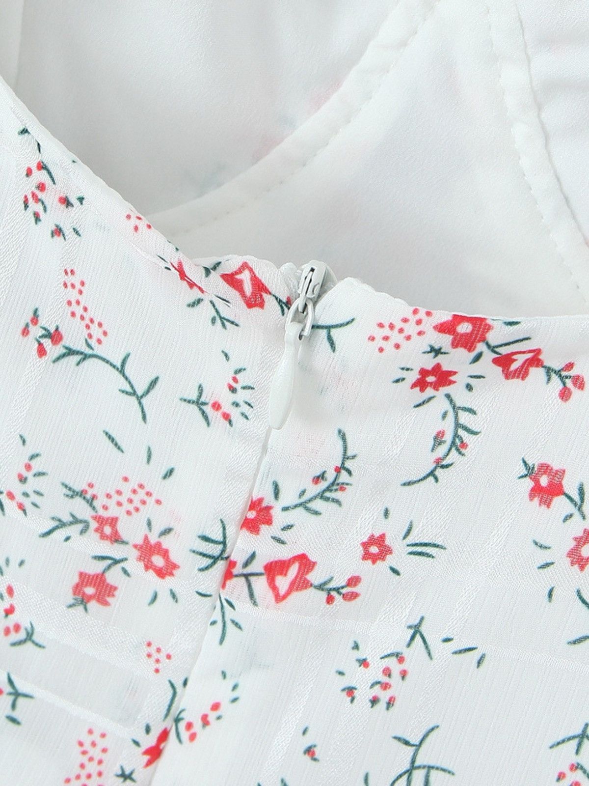 Other NWT White Floral Tiered Eyelet Mini Dress-Coquette Soft Girl Size M / US 6-8 / IT 42-44 - 7 Thumbnail