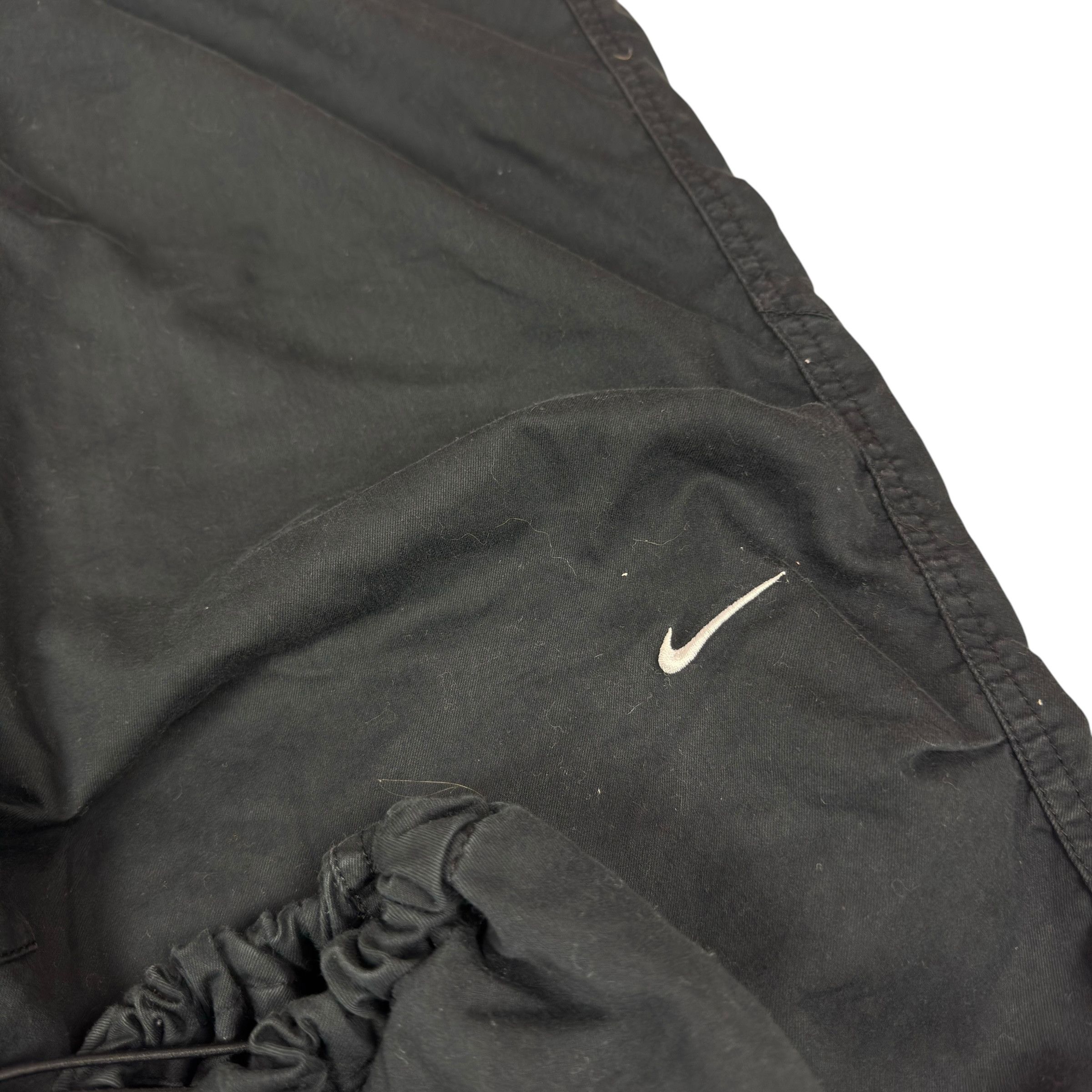 Nike × Vintage Nike Fit Dri Women's Black Swoosh Tapered Leg Track Pant 10 Size 32" / US 10 / IT 46 - 3 Thumbnail