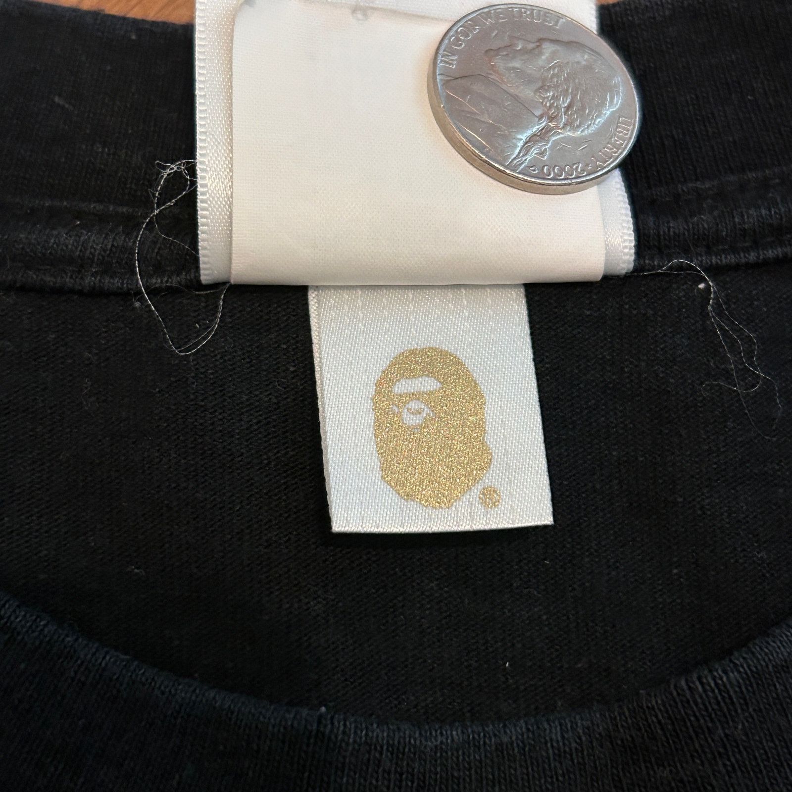Bape Bape Busy Works Round Logo Tee Black L Size US L / EU 52-54 / 3 - 5 Thumbnail